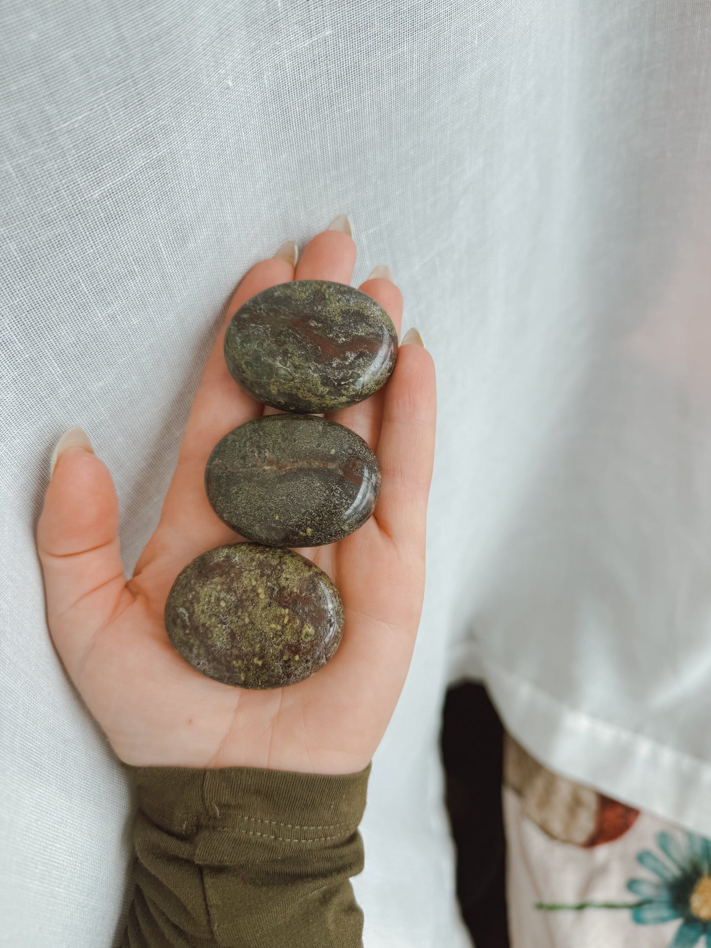 Dragon stone palm pillow
