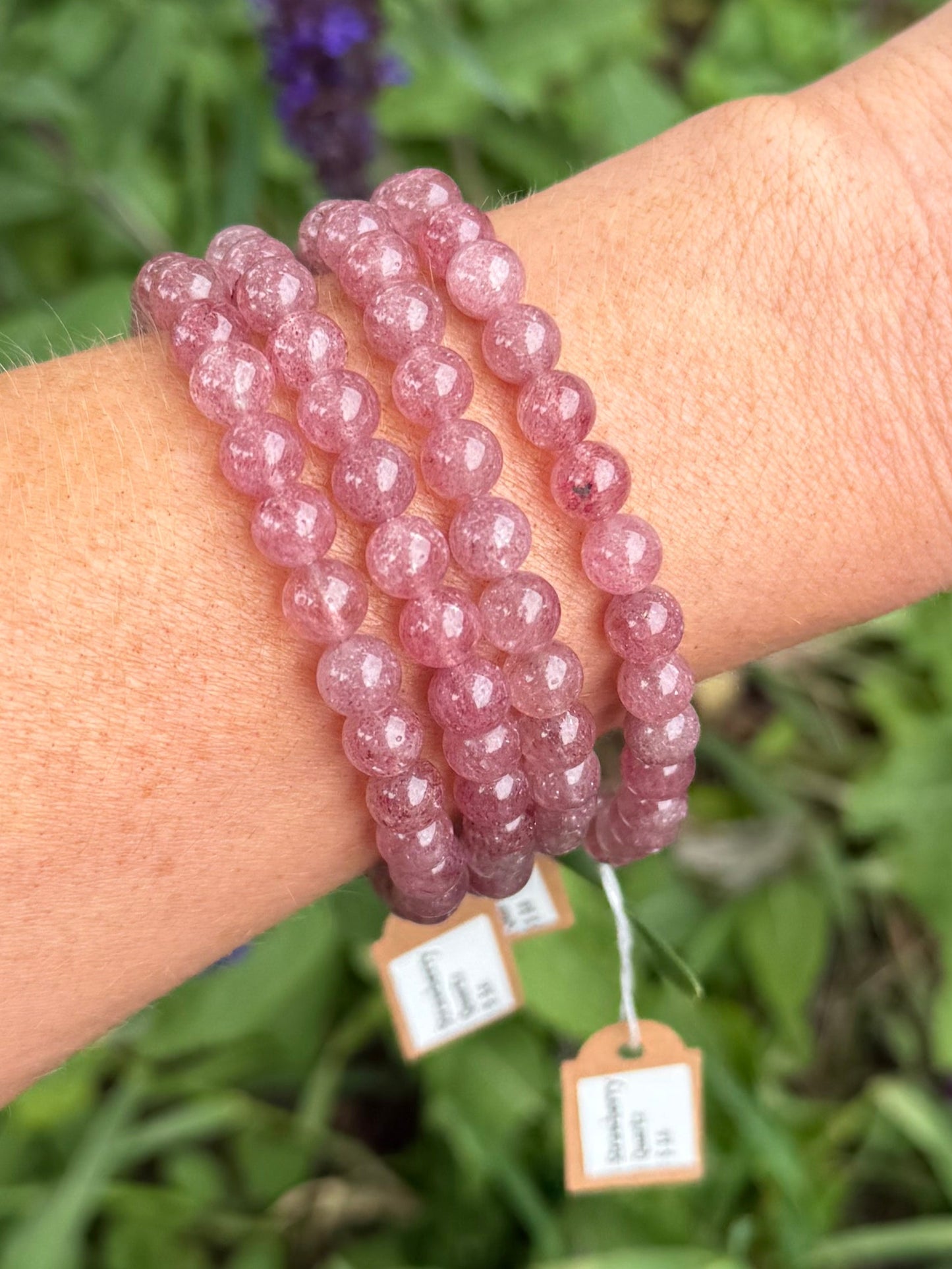 Strawberry Quartz bracelet 6mm