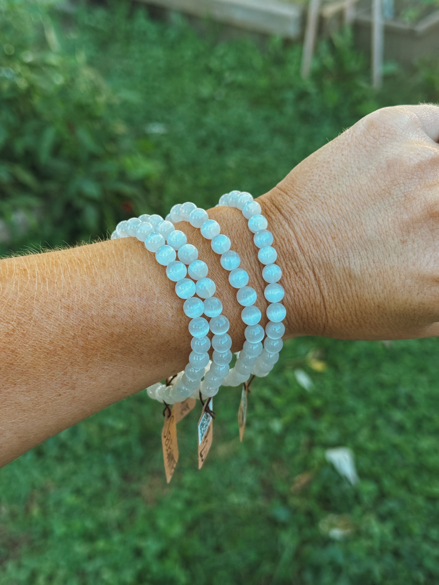Selenite Stretch Bracelet – 6mm Beads