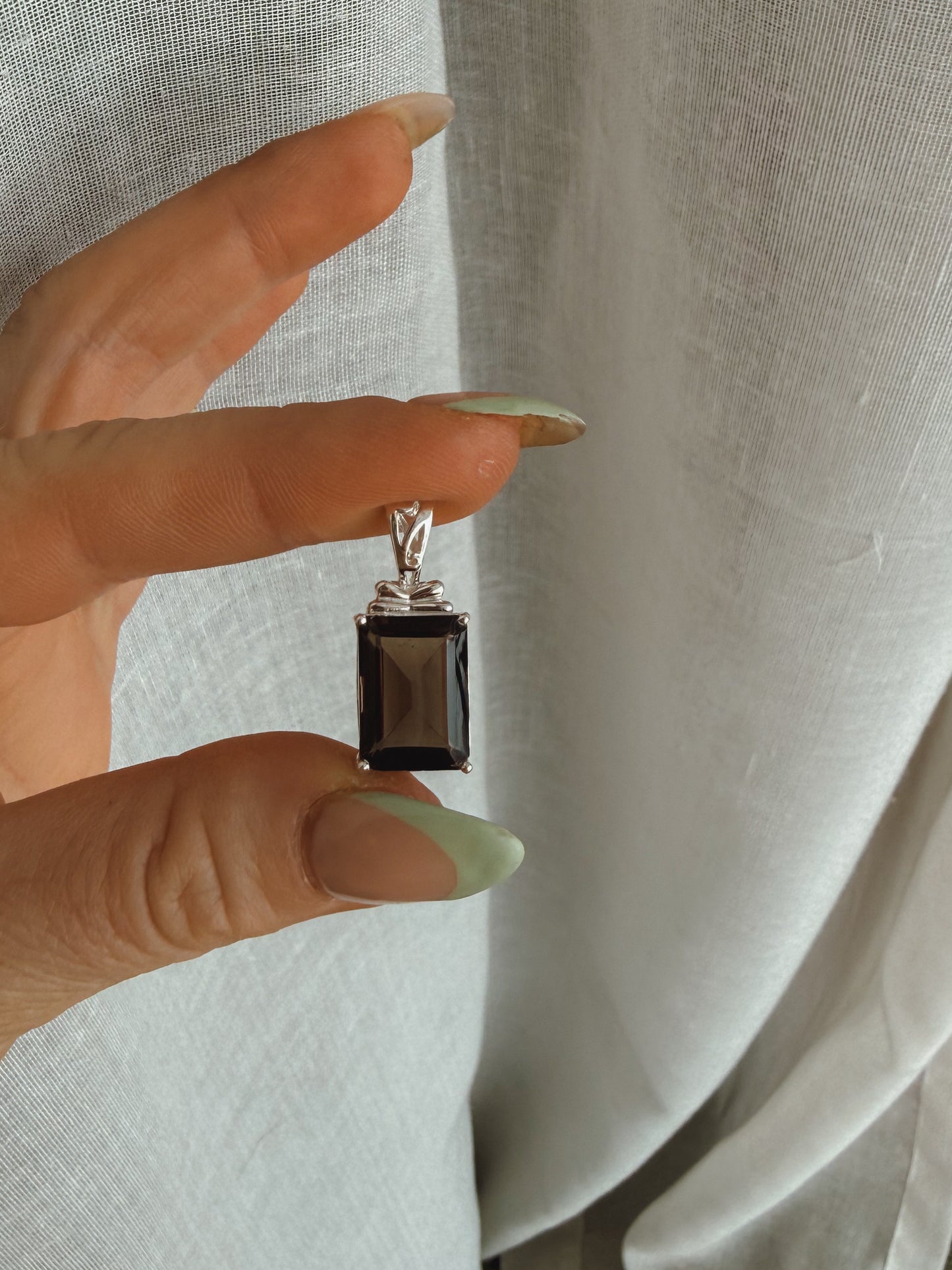 Smoky Quartz Sterling Silver pendant