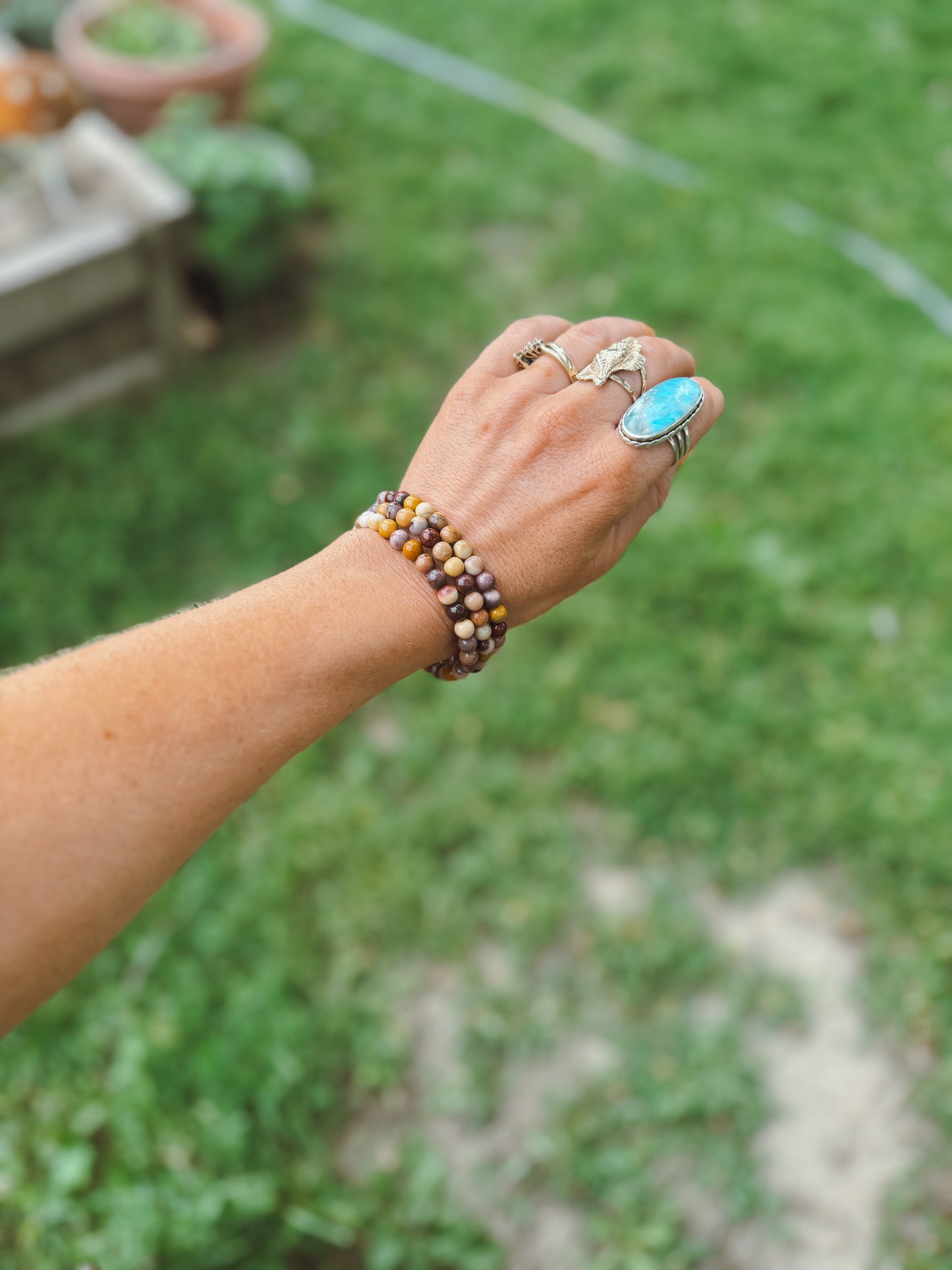 Mookaite Jasper Stretch Bracelet – 6mm Beads