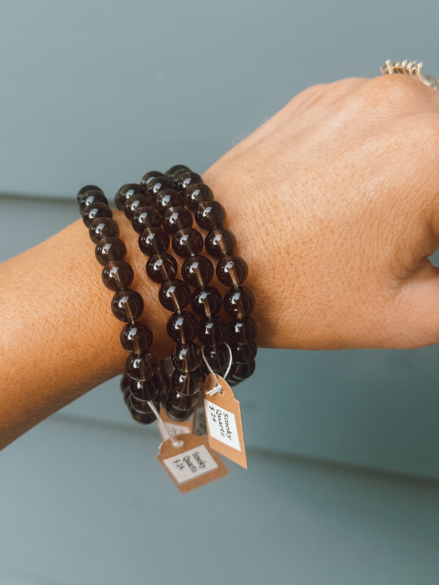 Smoky Quartz Stretch Bracelet – 8mm Beads