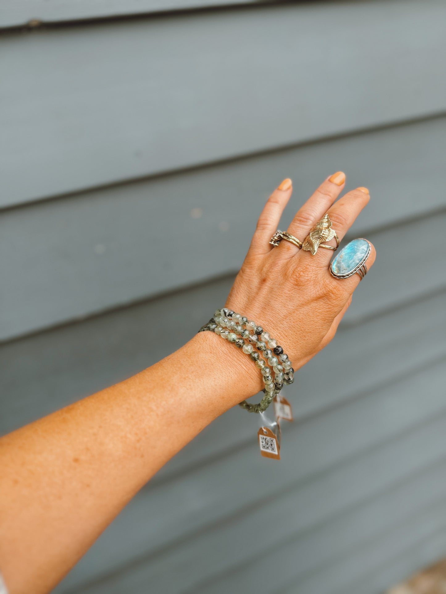 Prehnite Epidote bracelet