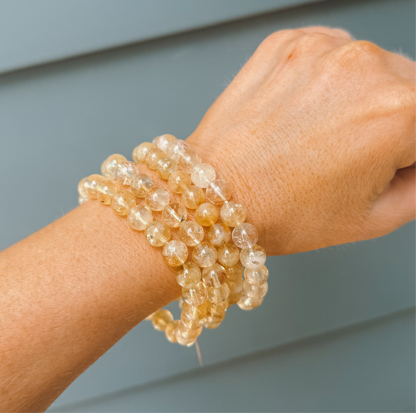 Citrine Bracelet Stretch Bracelet 8mm beads
