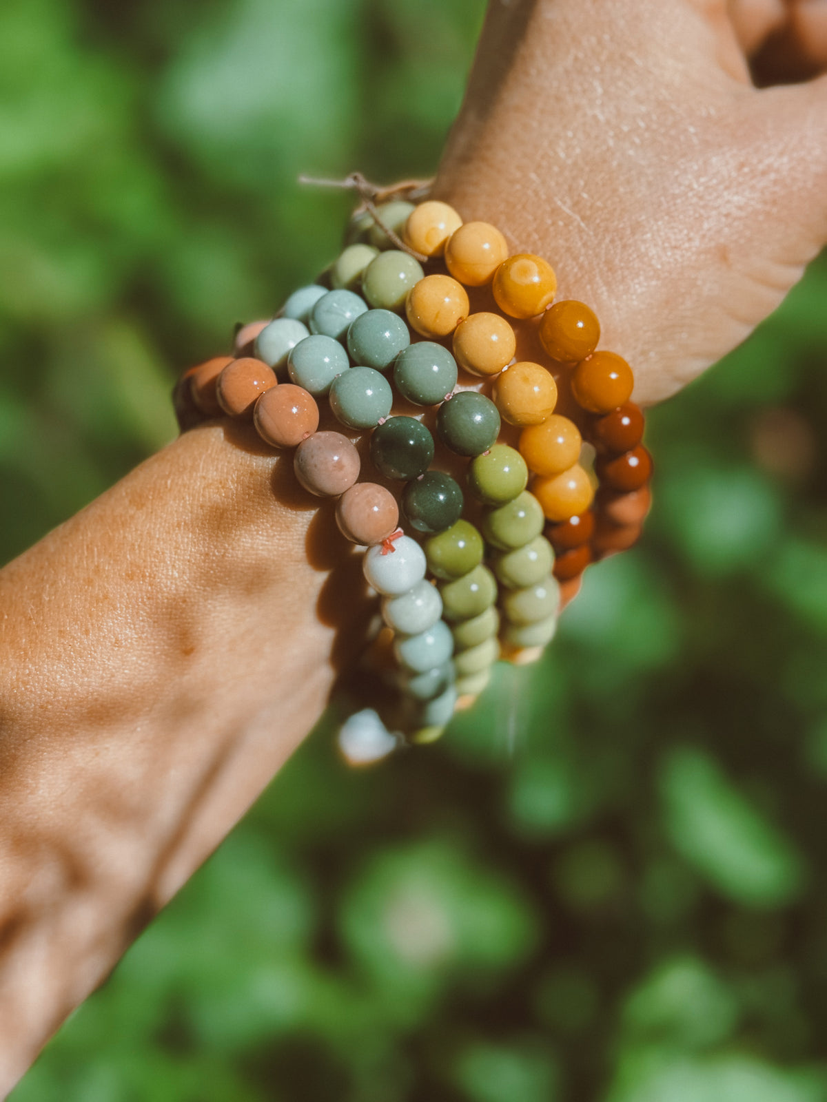 Alashan Agate | 8mm Beaded Stretch Bracelet