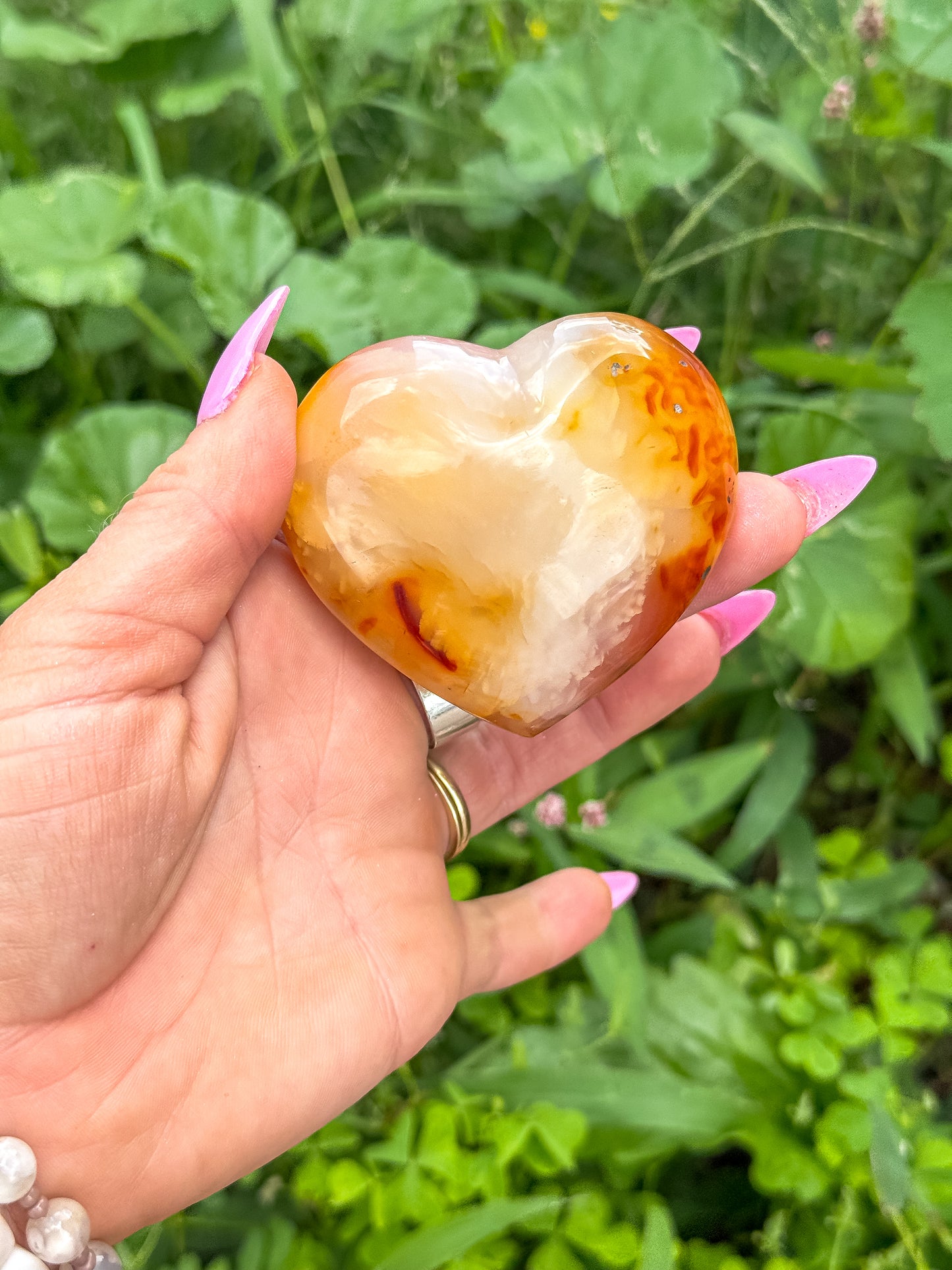 Carnelian Gemstone Heart