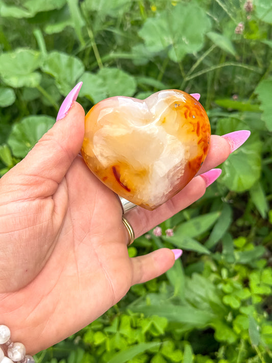 Carnelian Gemstone Heart
