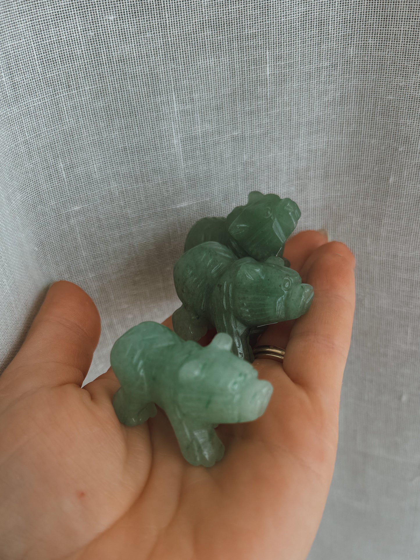 Aventurine Bear carving stone