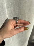 Chrysocolla Malachite whimsical ring size 8.5
