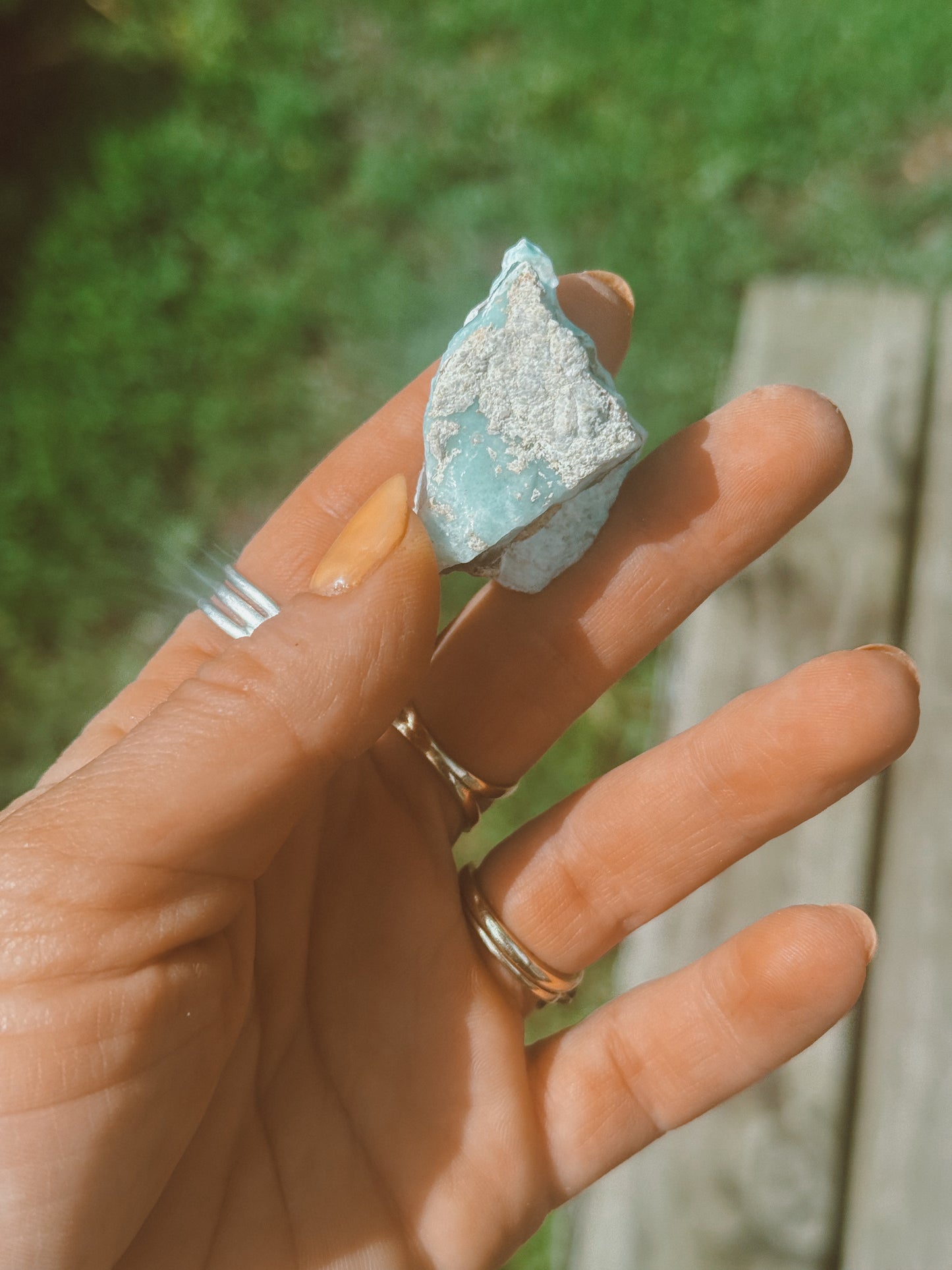 Blue Aragonite from China