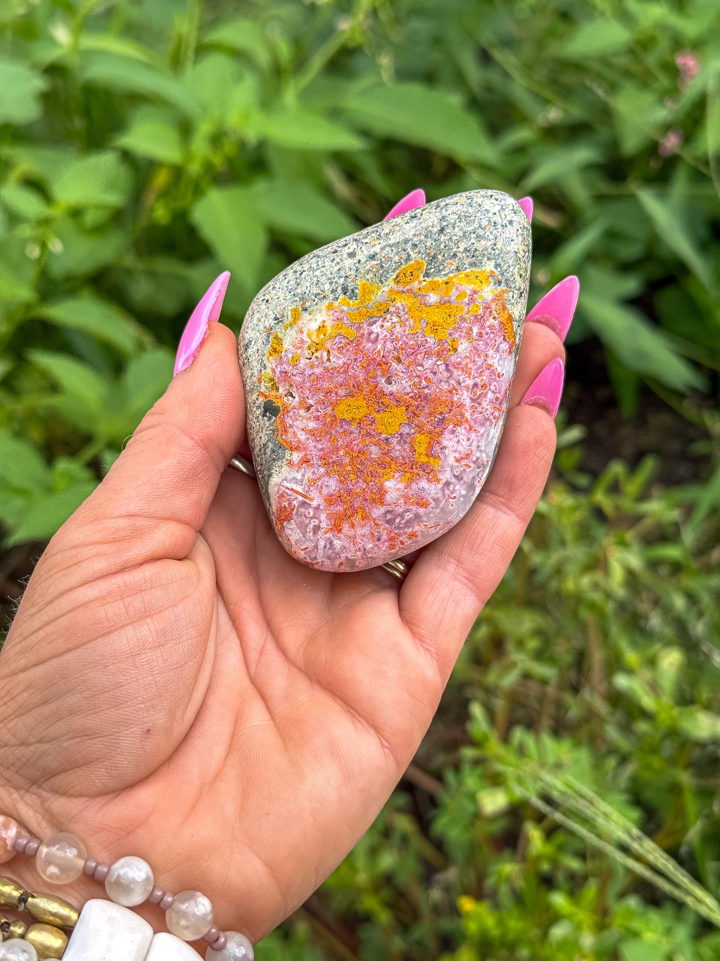 Rare Pink Bumblebee Jasper Freeform | Colorful Collector’s Specimen