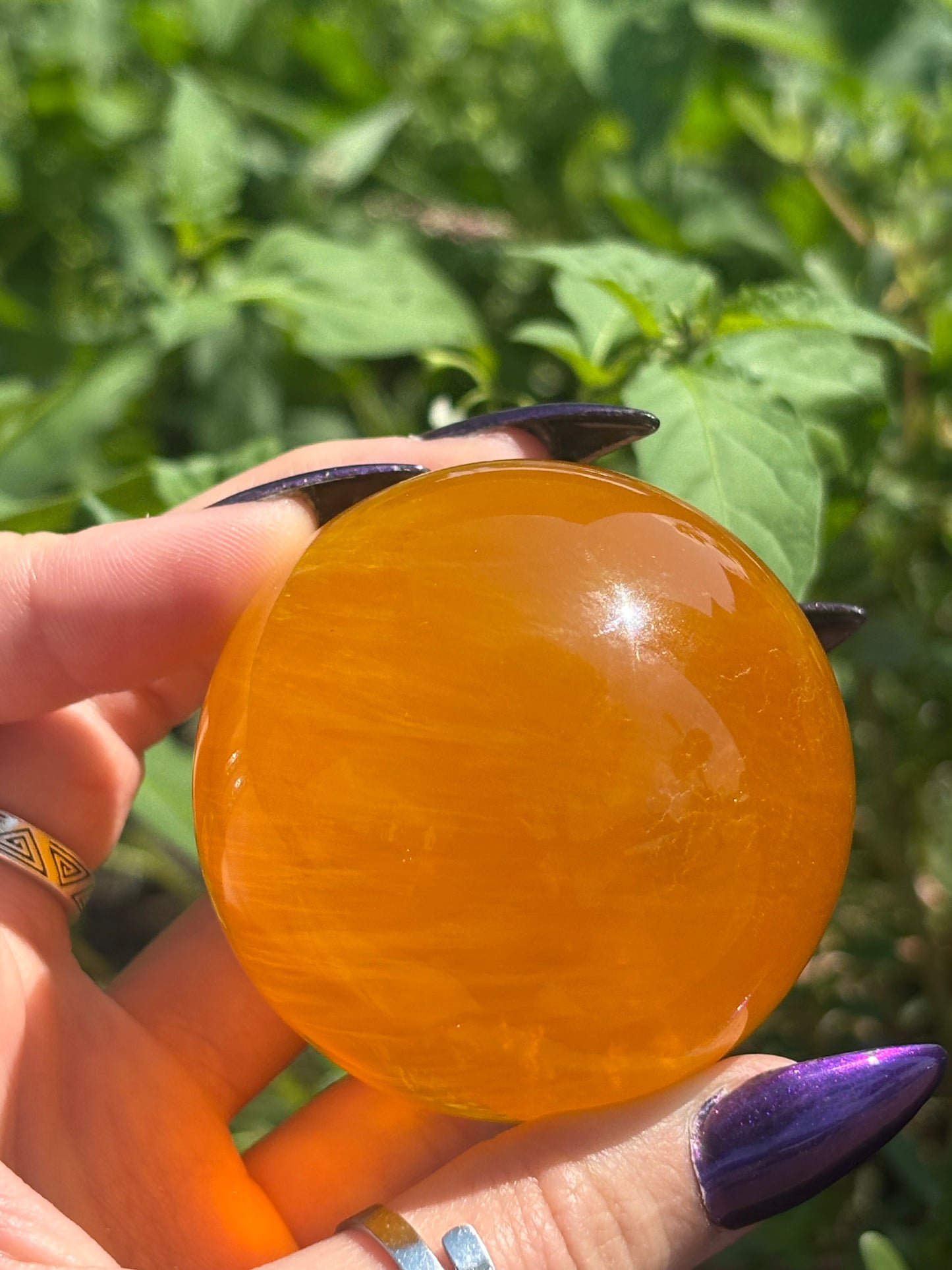 Golden Yellow Fluorite Sphere