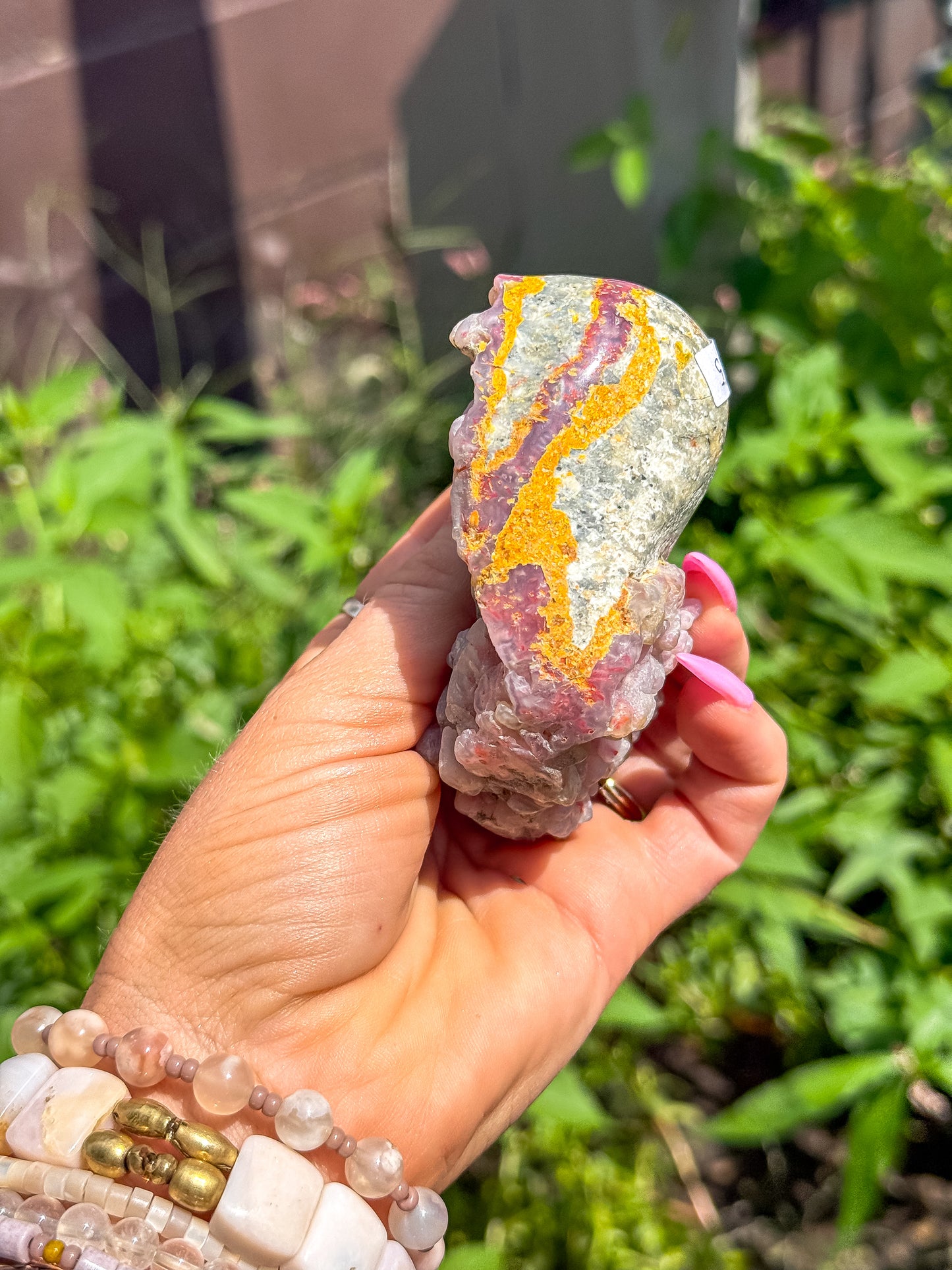 Rare Pink Chalcedony + Bumblebee Jasper Botryoidal Specimen — Indonesia