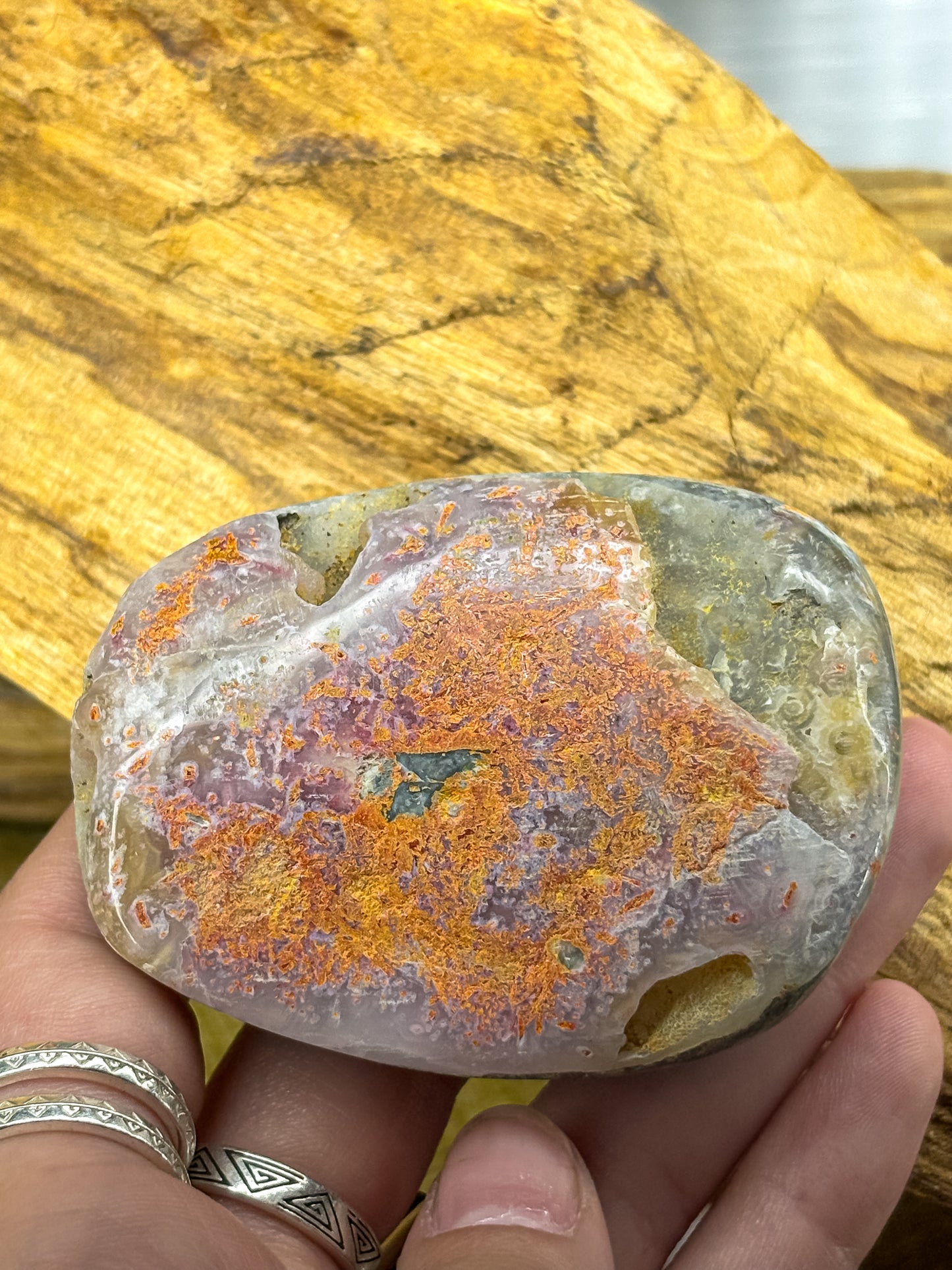 Pink + Violet Bumblebee Jasper Tumbled Freeform
