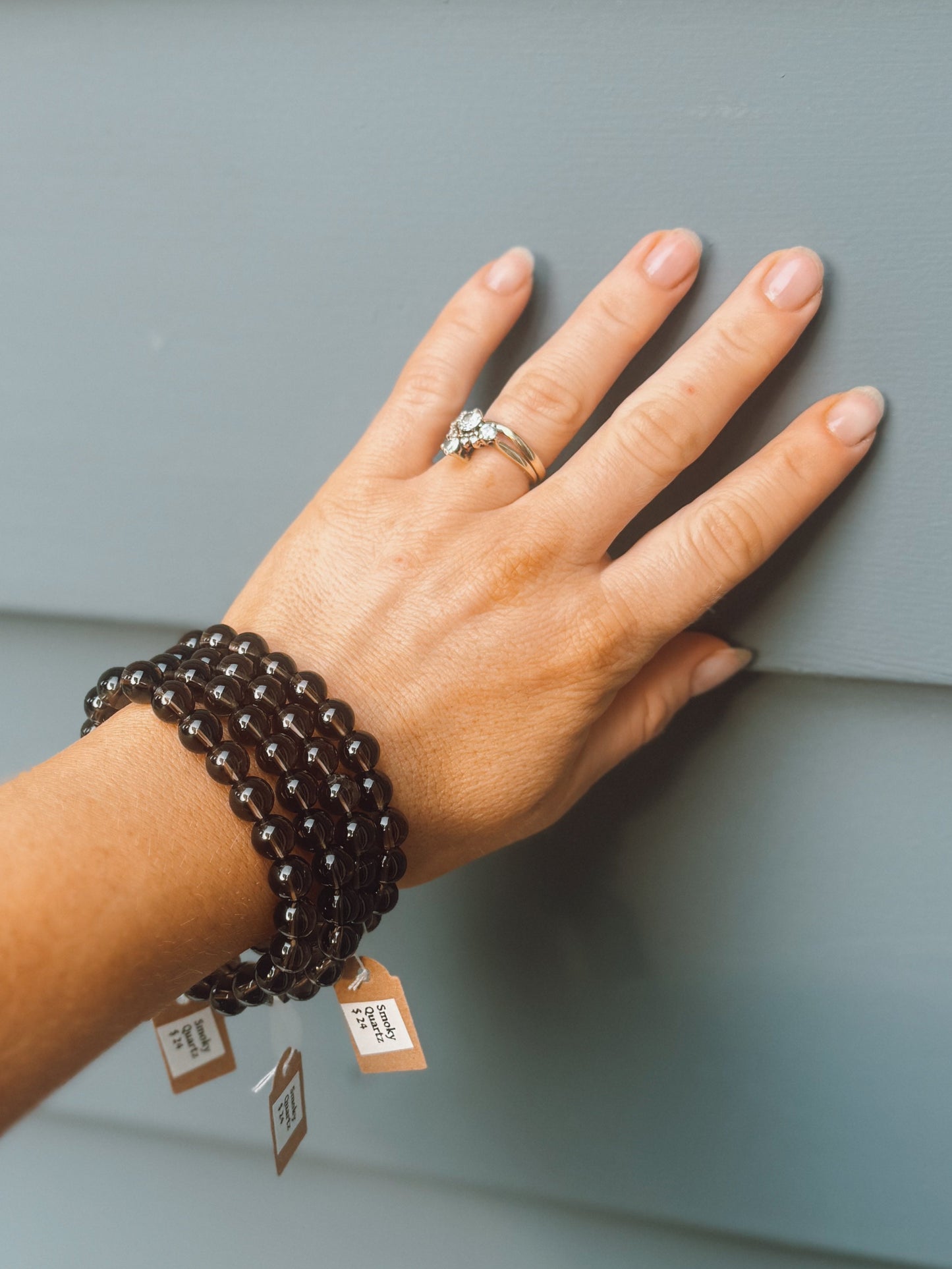 Smoky Quartz Stretch Bracelet – 8mm Beads