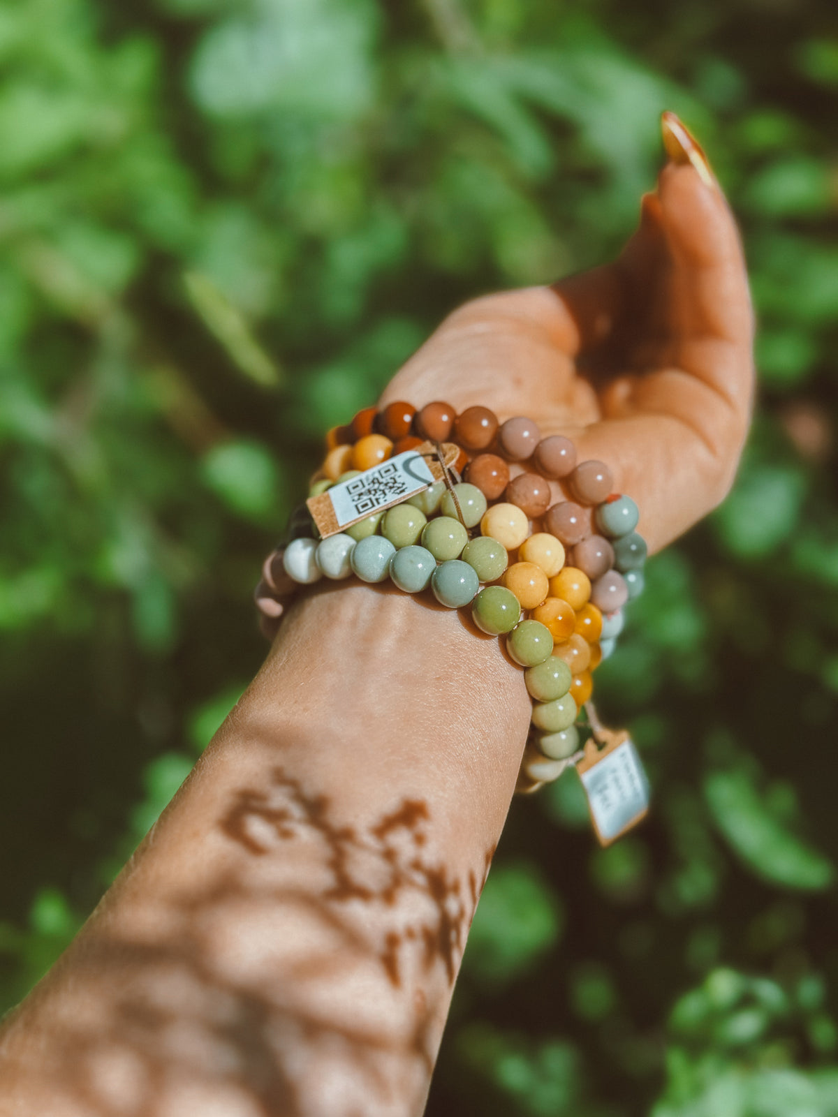 Alashan Agate | 8mm Beaded Stretch Bracelet