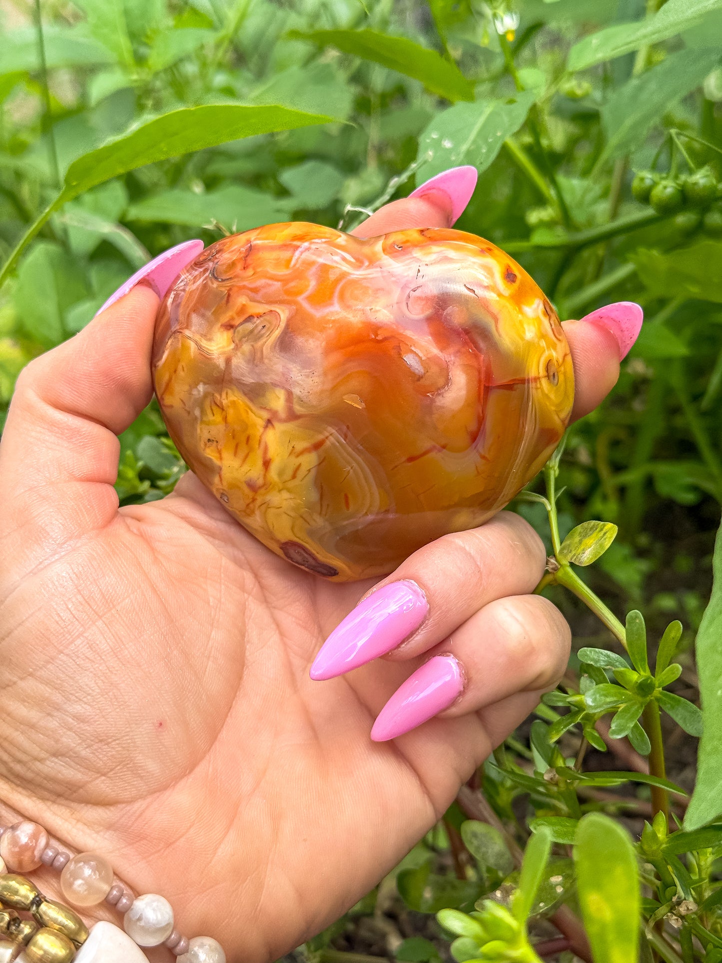 Carnelian Gemstone Heart