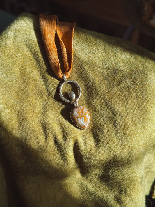 Ocean Jasper Goddess Pendant