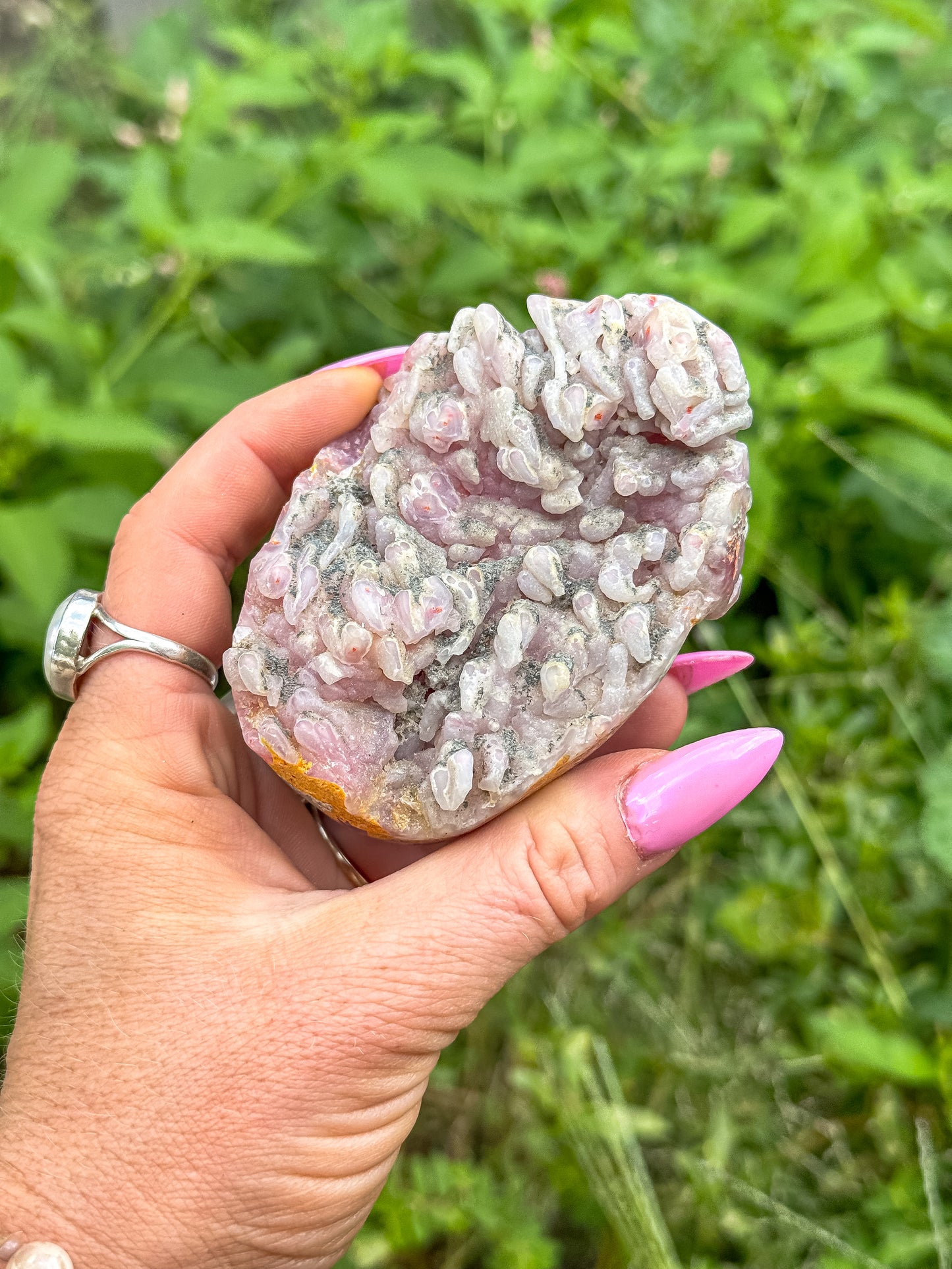 Rare Pink Chalcedony + Bumblebee Jasper Botryoidal Specimen — Indonesia