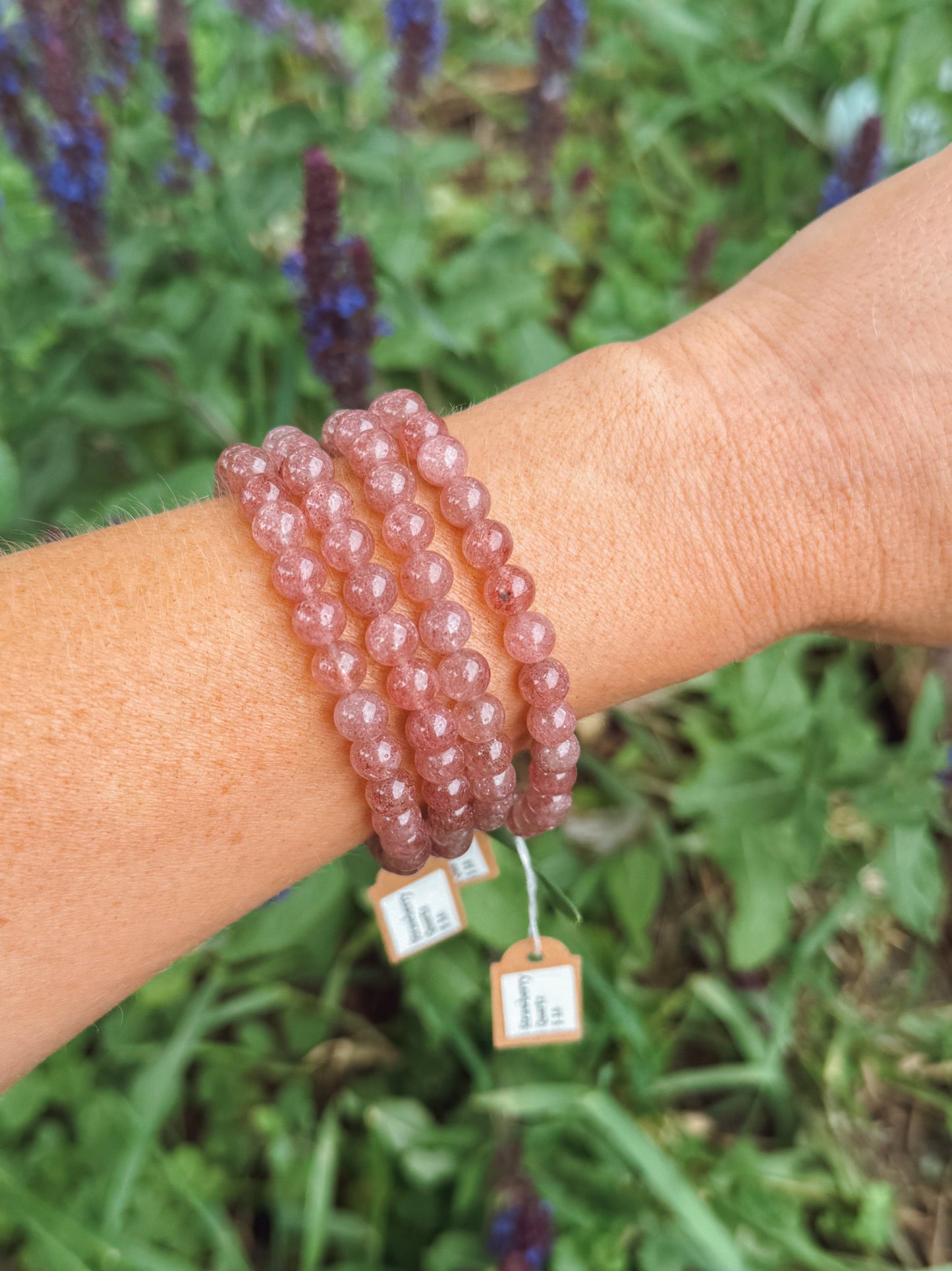 Strawberry Quartz bracelet 6mm