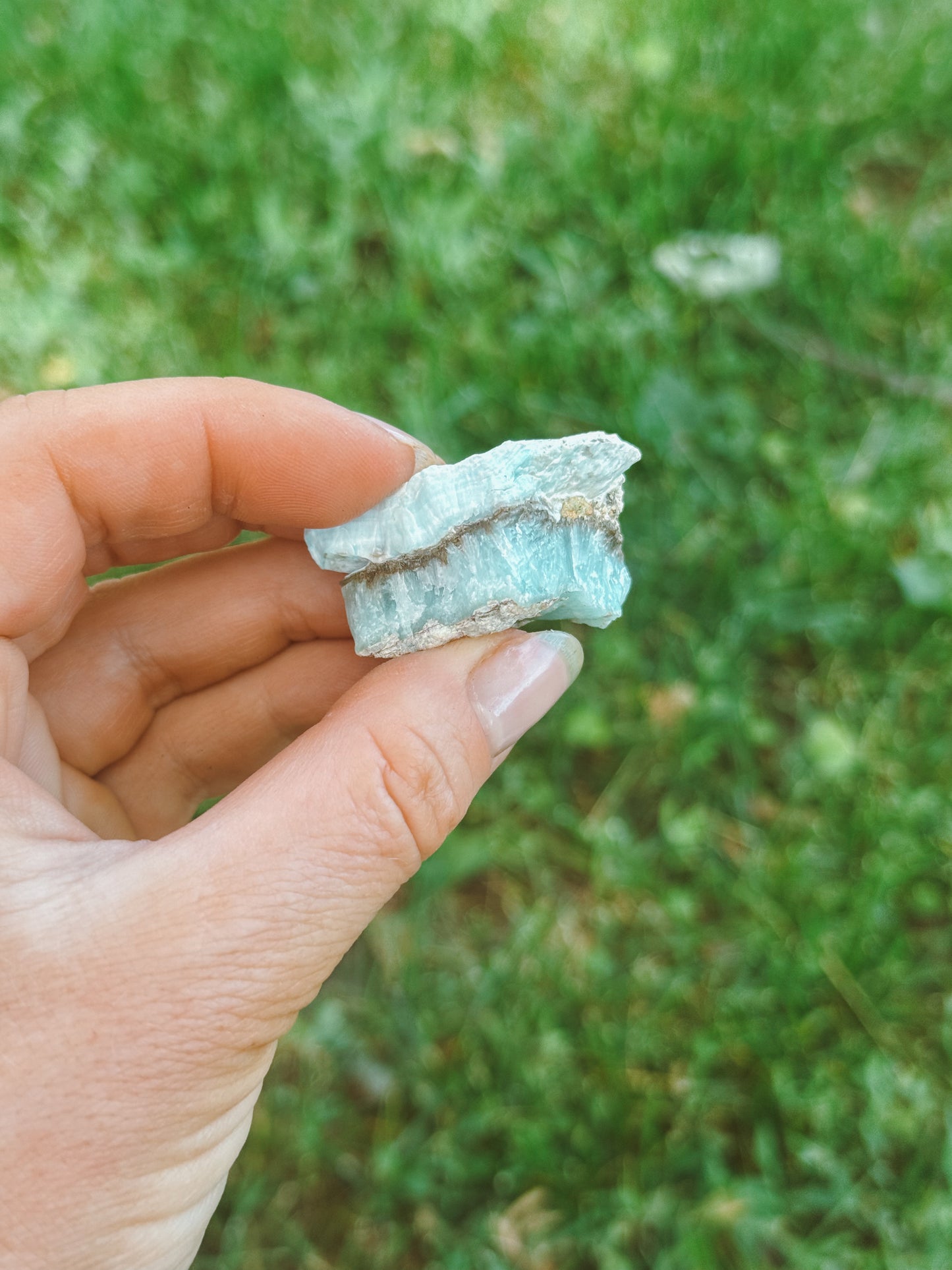 Blue Aragonite from China
