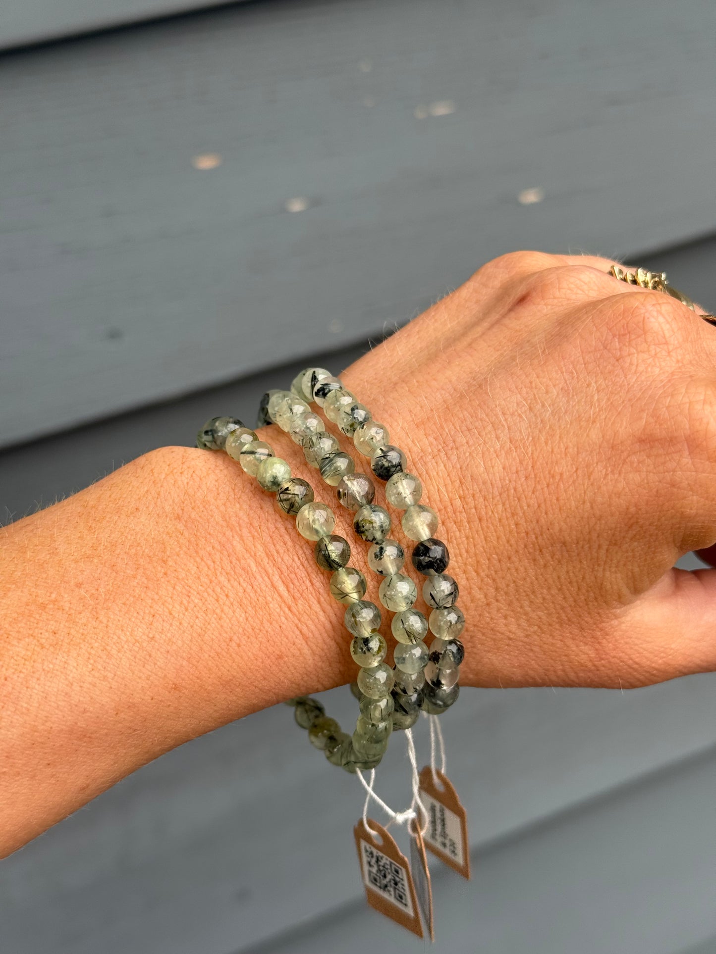 Prehnite Epidote bracelet
