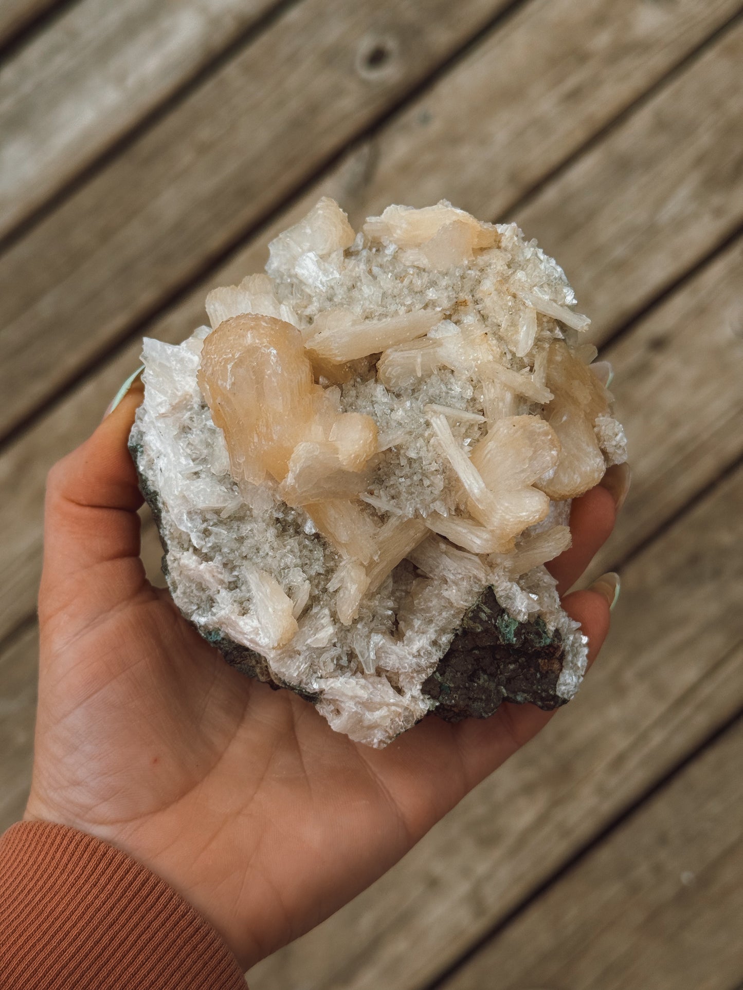 Stillbite crystal cluster from India