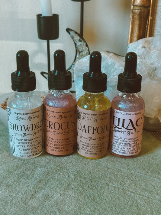 Spring Flower Spell Oil Collection - discounted price & free mystery oil!