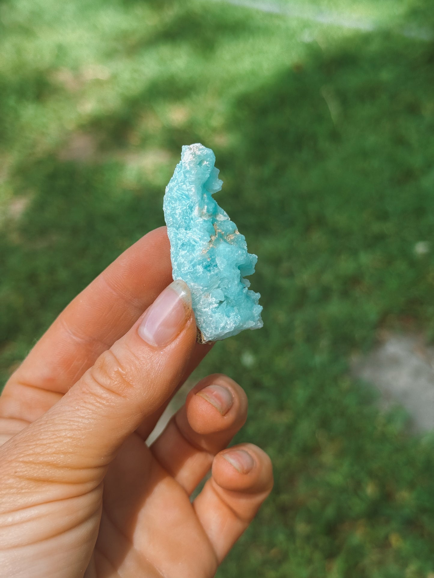 Raw Blue Aragonite from China