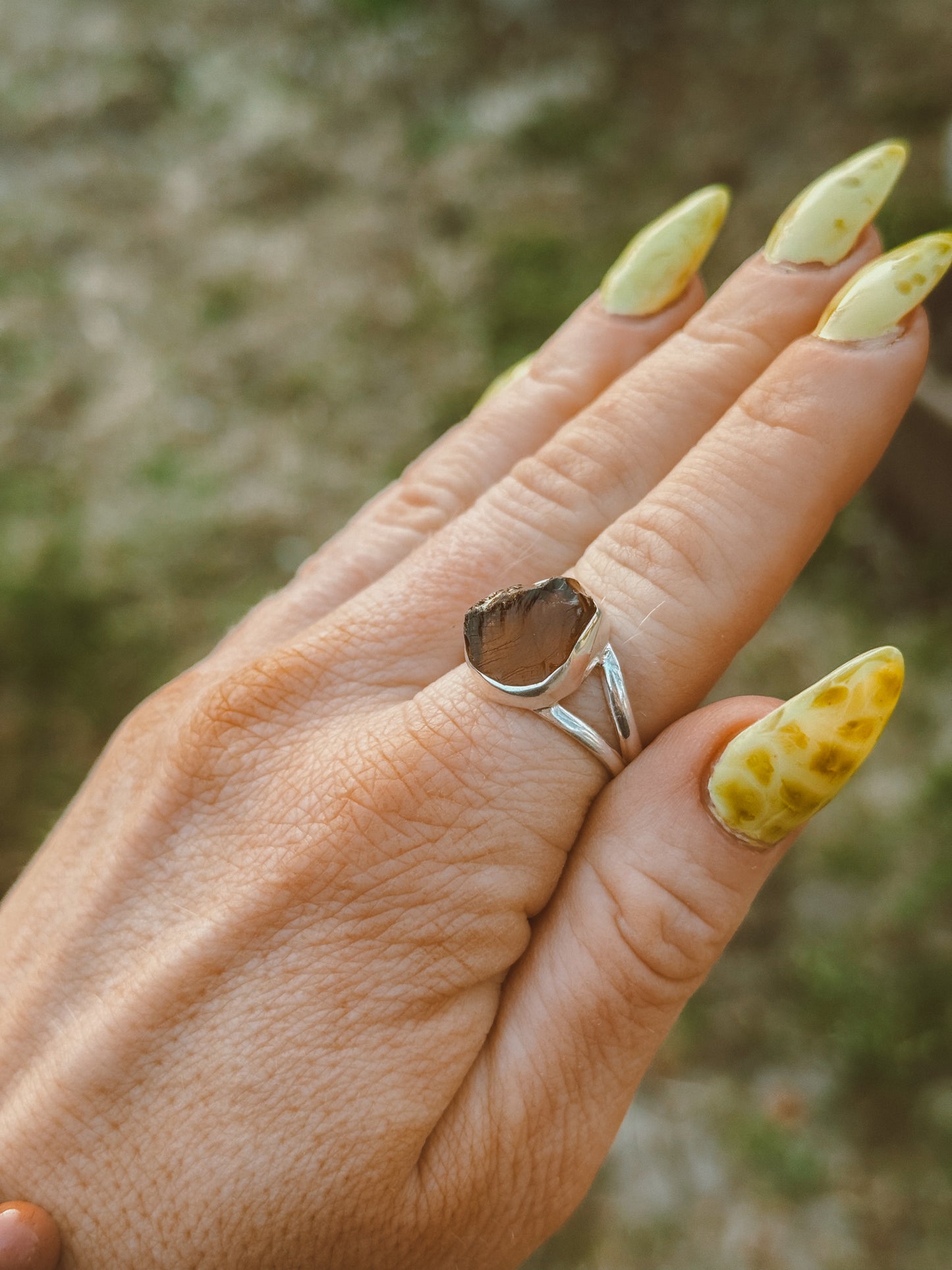 Cognac Quartz Ring size 9