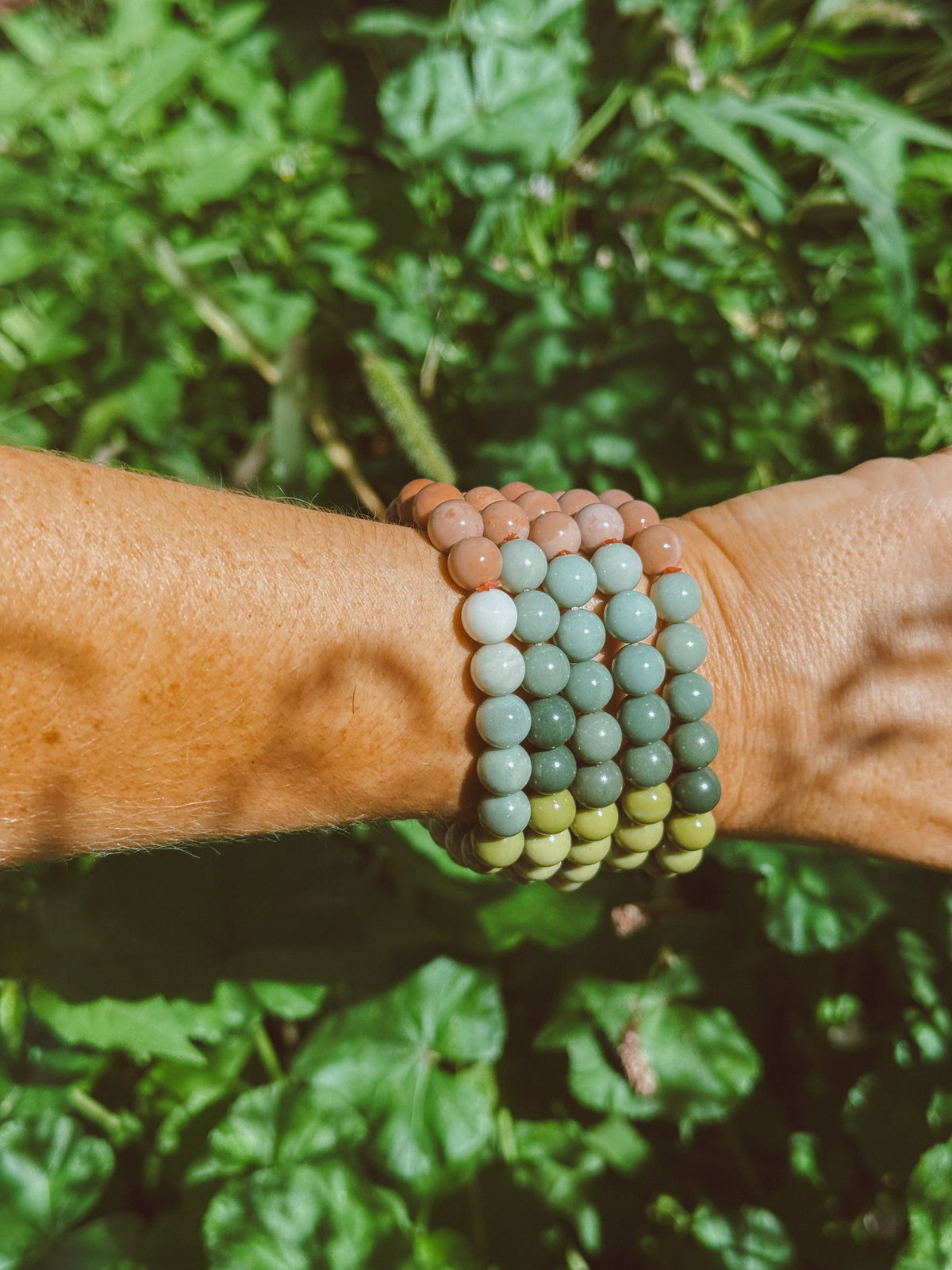 Alashan Agate | 8mm Beaded Stretch Bracelet
