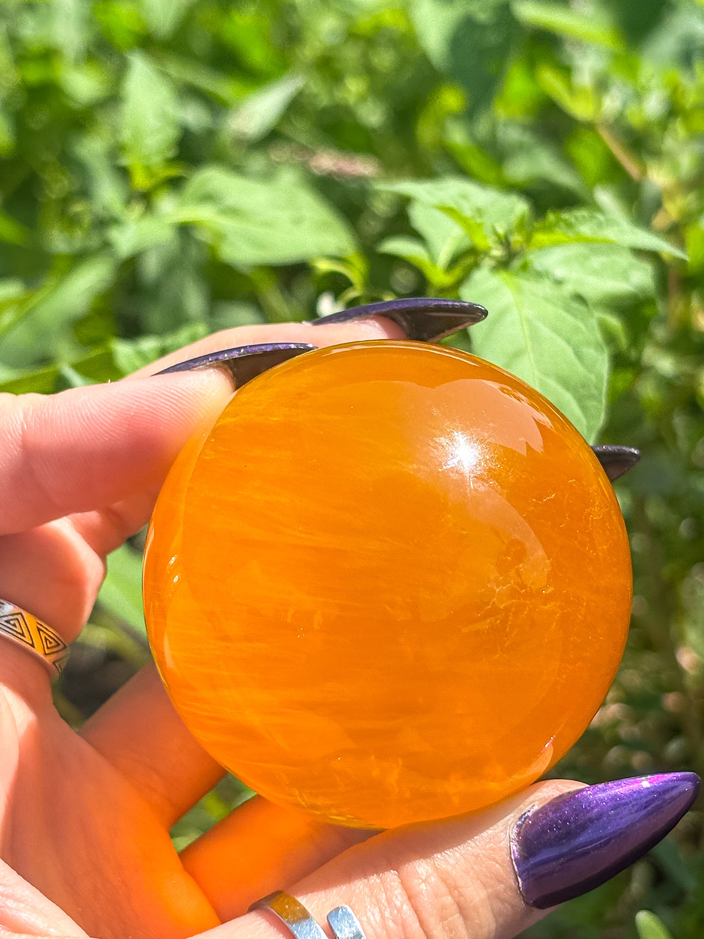 Golden Yellow Fluorite Sphere