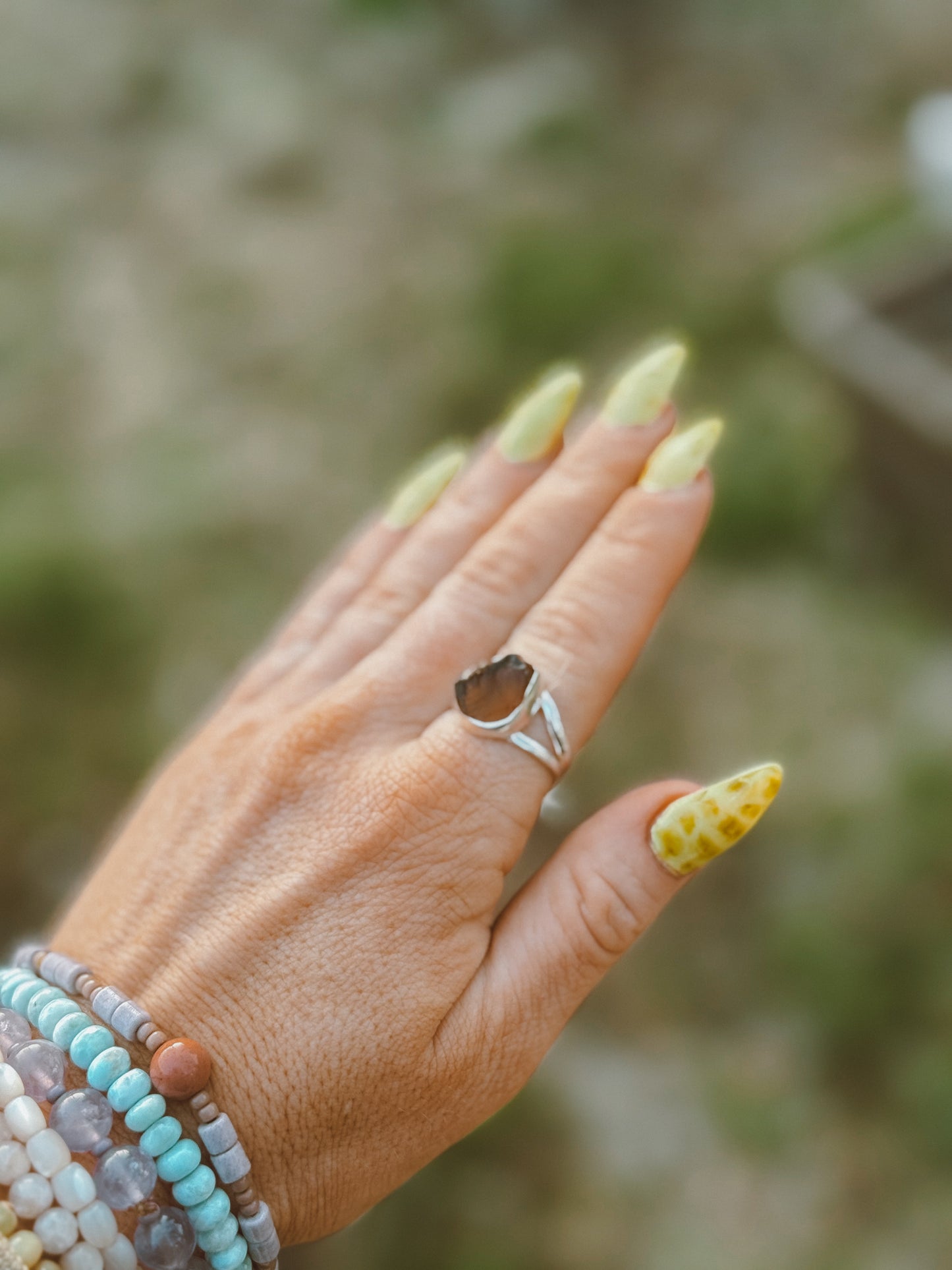 Cognac Quartz Ring size 9