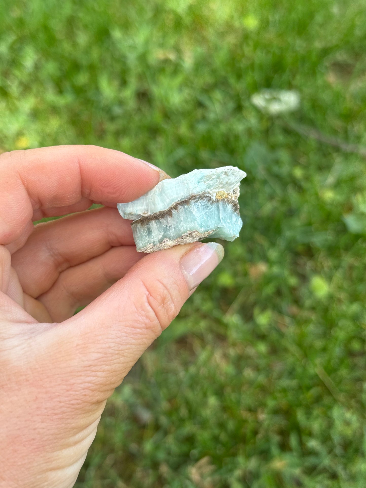 Blue Aragonite from China