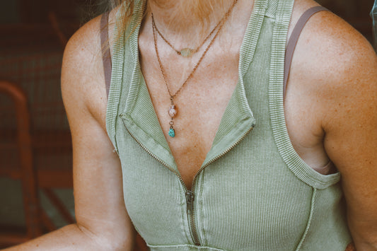 Gobi Agate & Turquoise Necklace | Desert Bloom