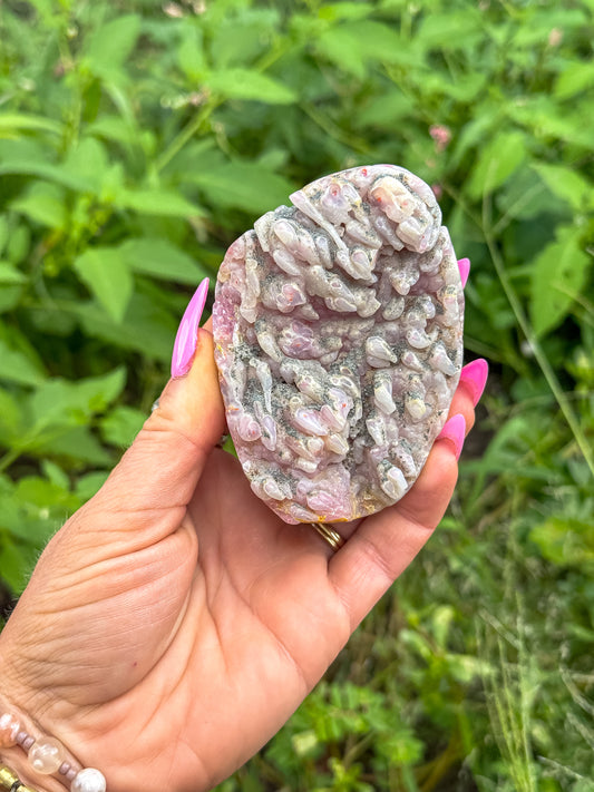Rare Pink Chalcedony + Bumblebee Jasper Botryoidal Specimen — Indonesia