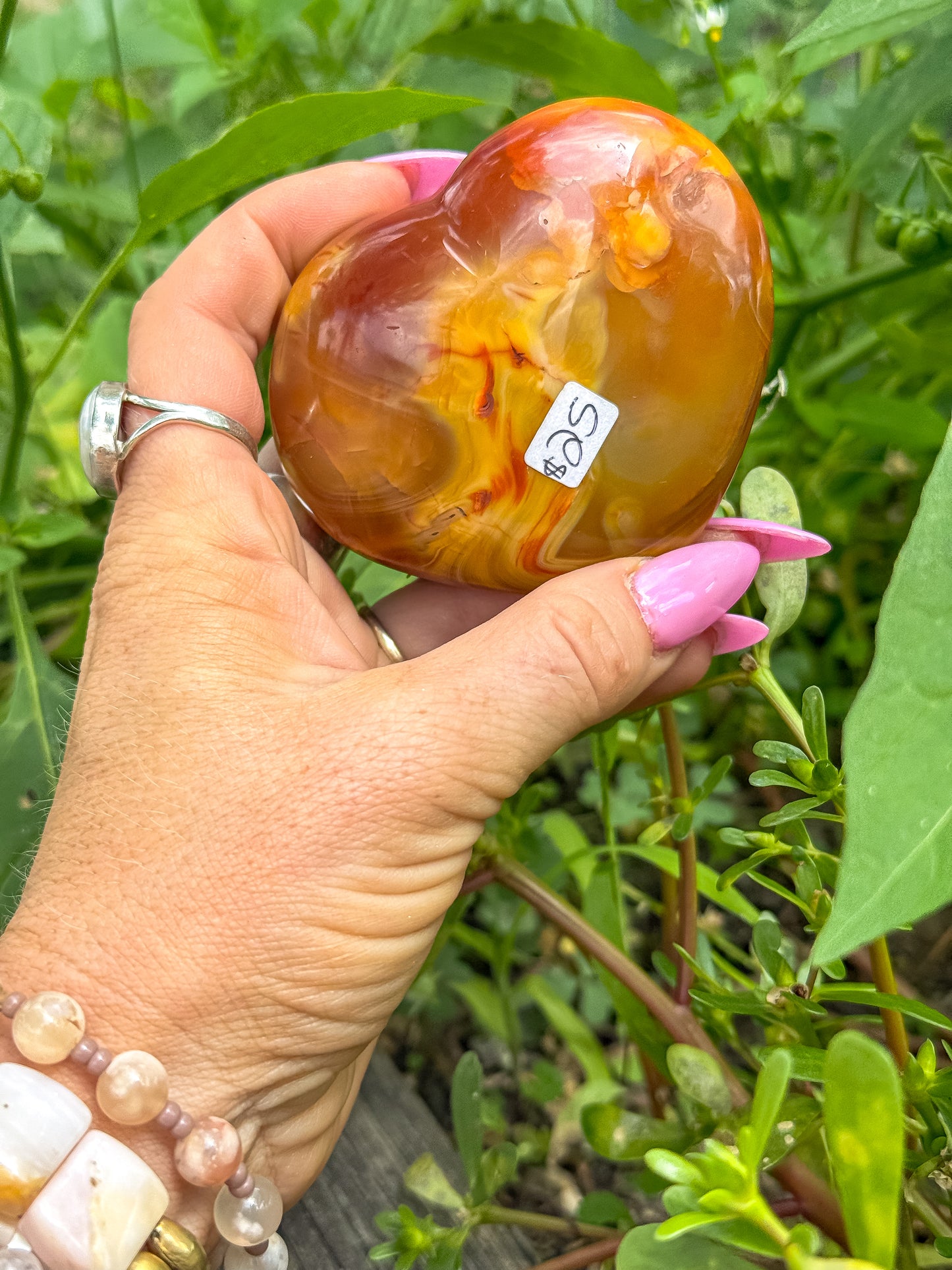 Carnelian Gemstone Heart