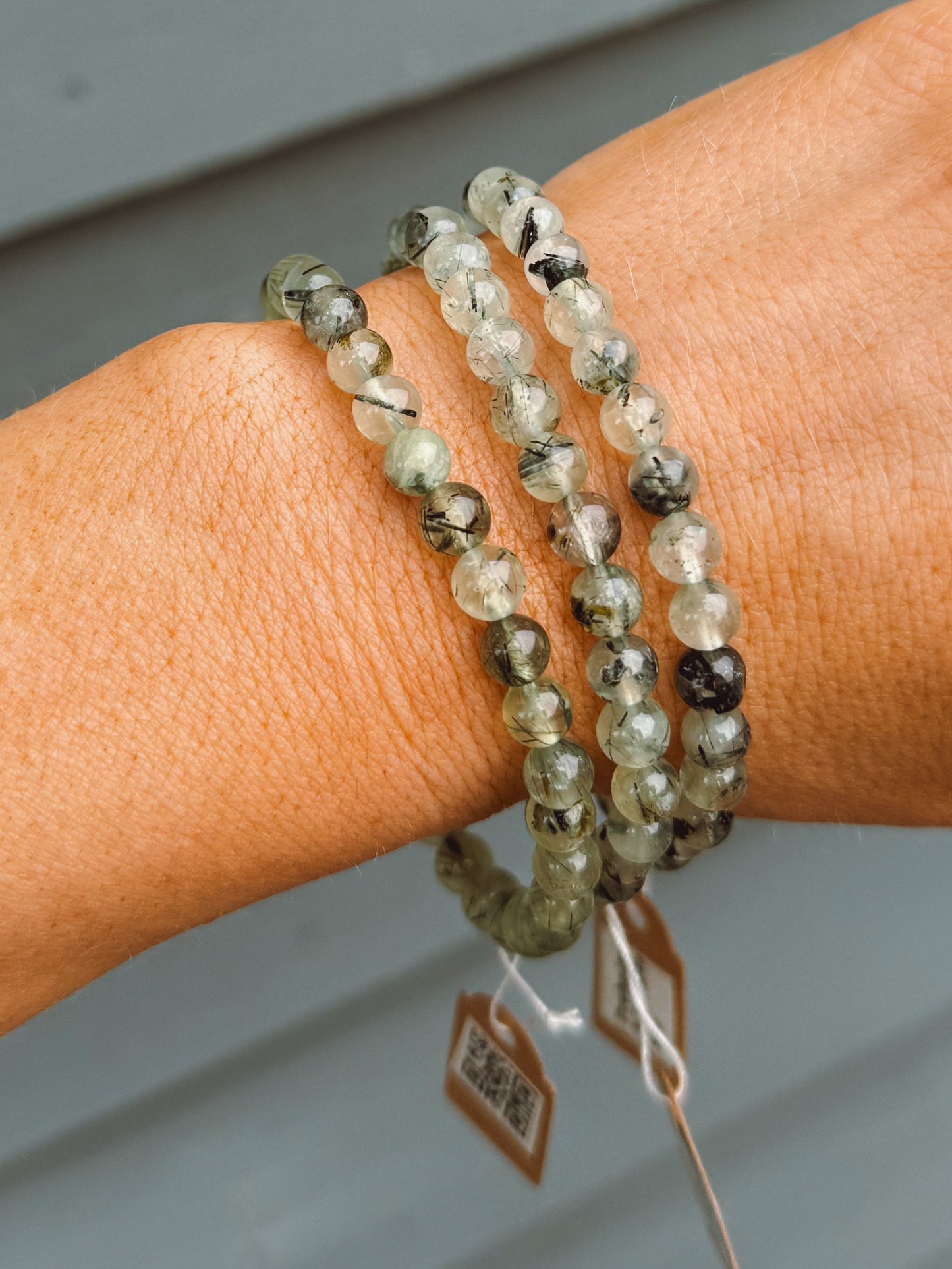 Prehnite Epidote bracelet