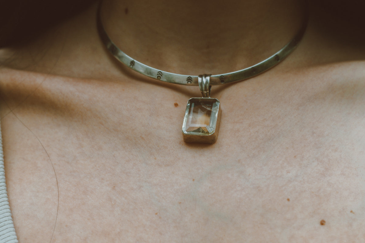 Citrine Sterling Silver Pendant | Golden Radiance