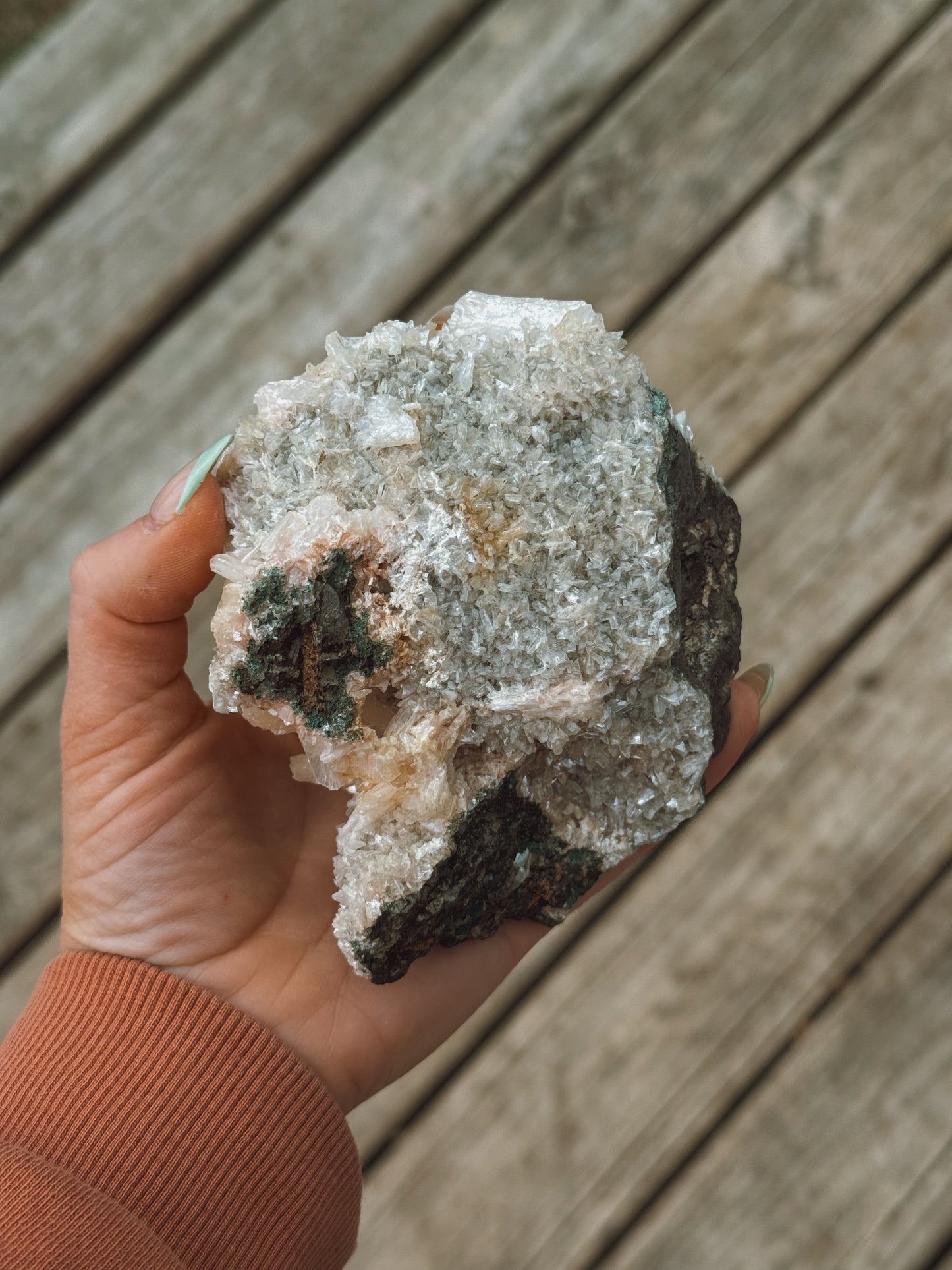 Stillbite crystal cluster from India
