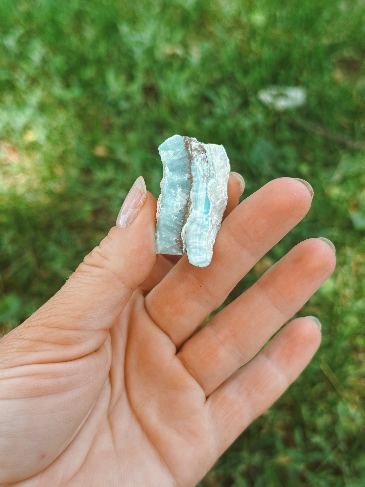 Blue Aragonite from China
