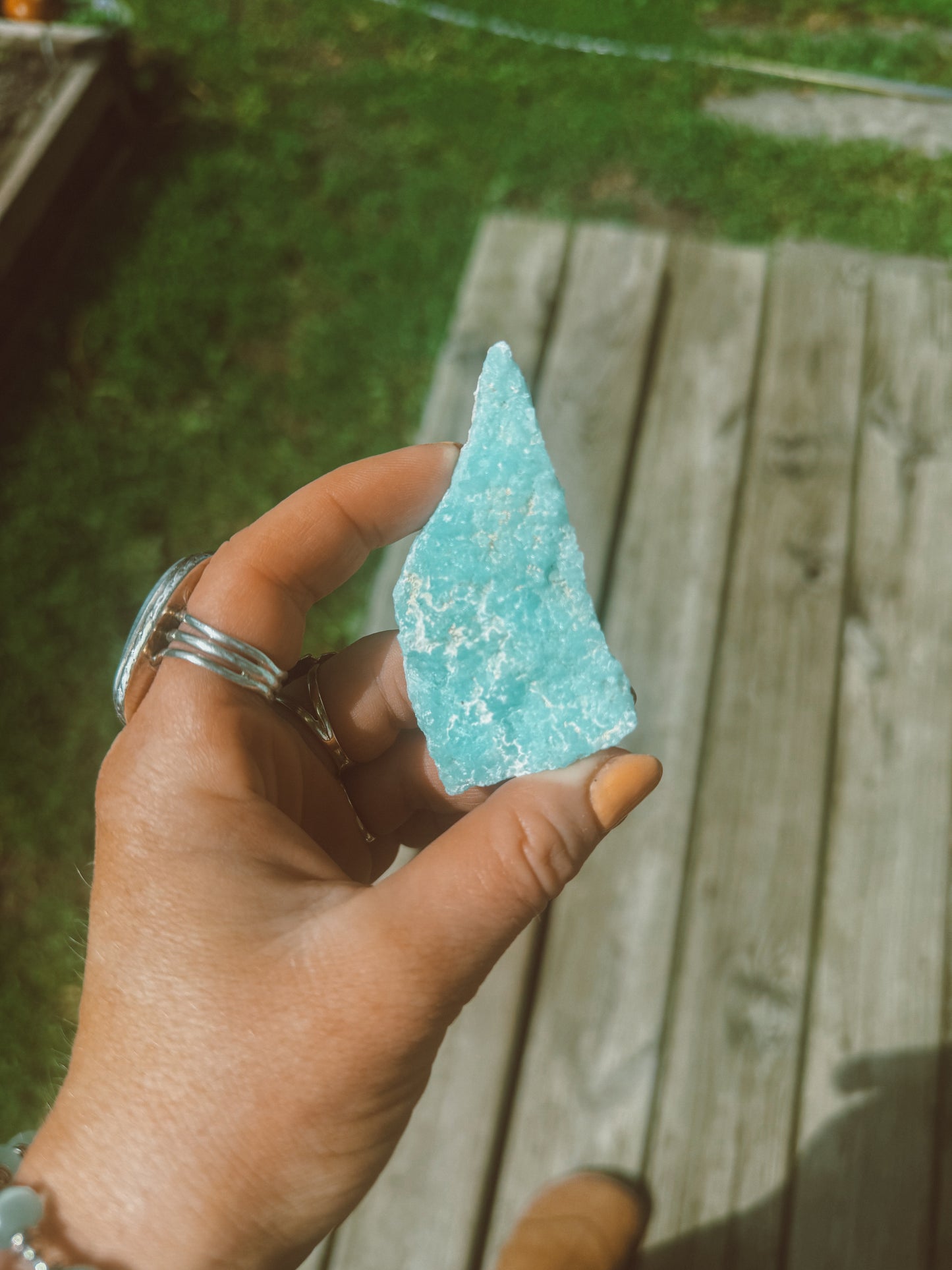 Blue Aragonite From China