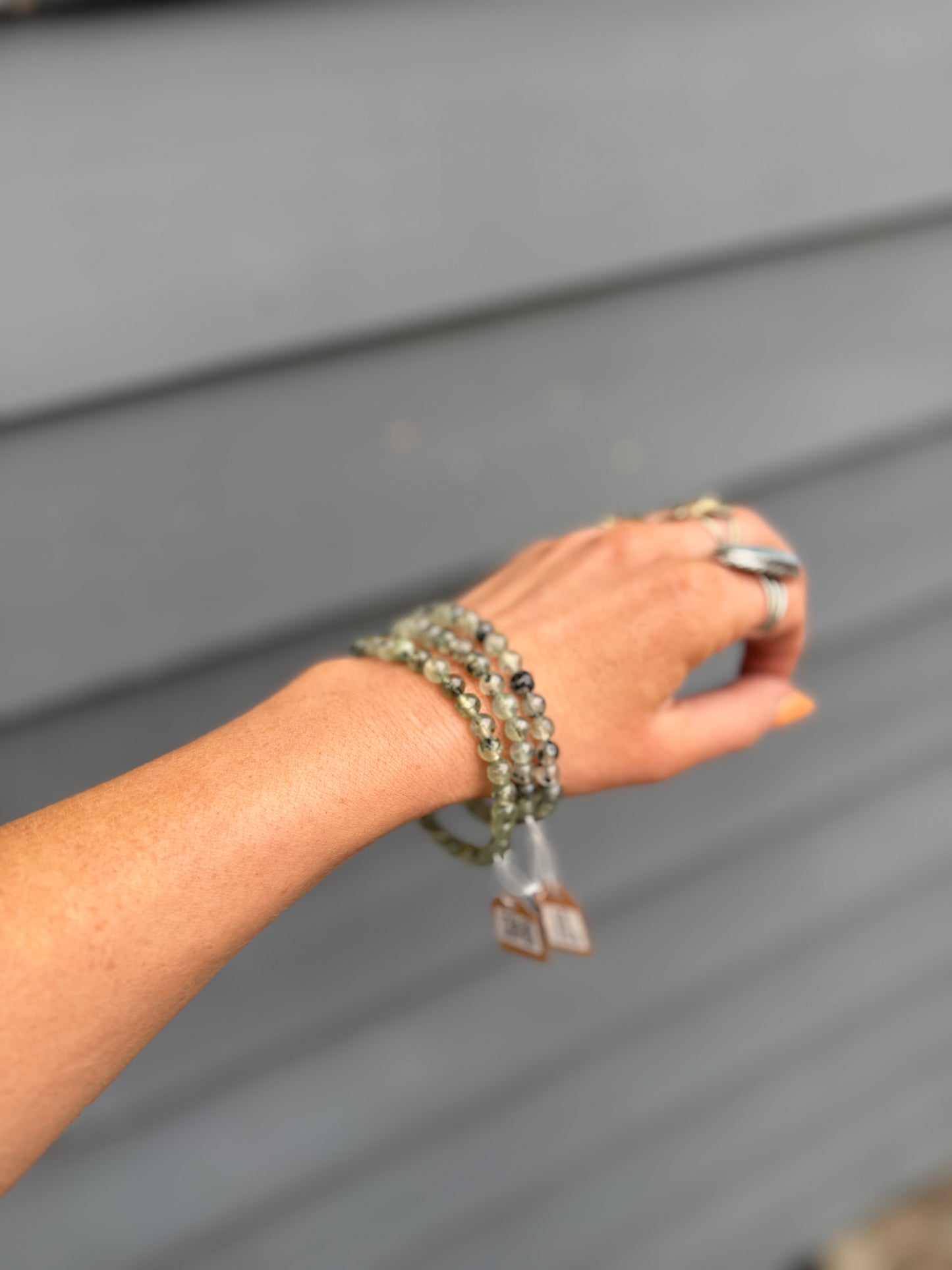 Prehnite Epidote bracelet