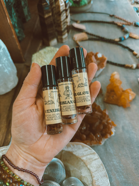 Venusian Glow Alchemy Oil – Love & Attraction Natural Essential Oil Roller (10ml)