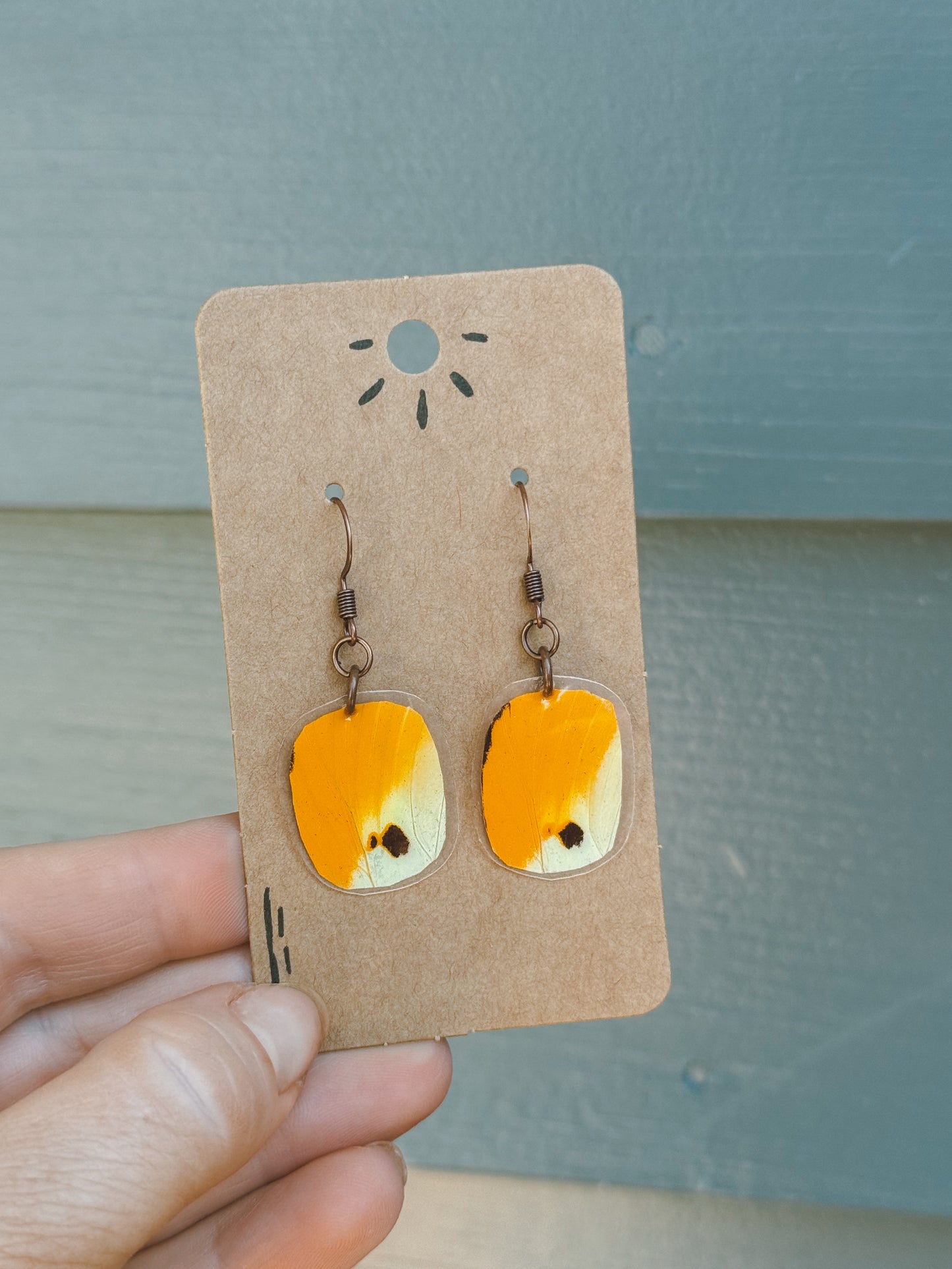 Golden Moth Wing Earrings – Antique Copper