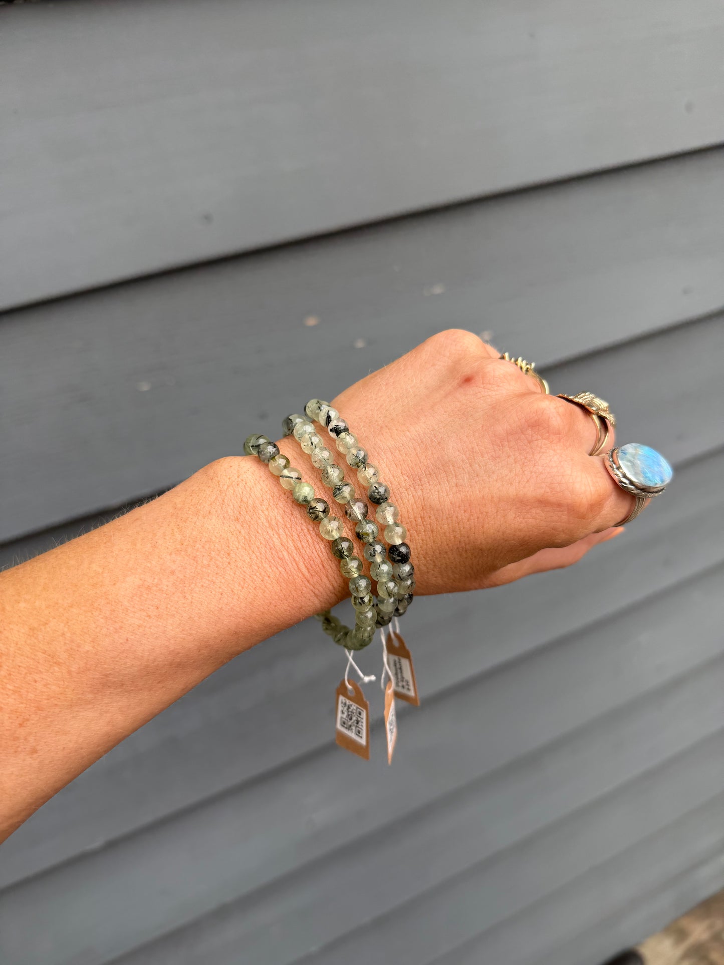Prehnite Epidote bracelet