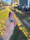 Green Malachite Ring size 10