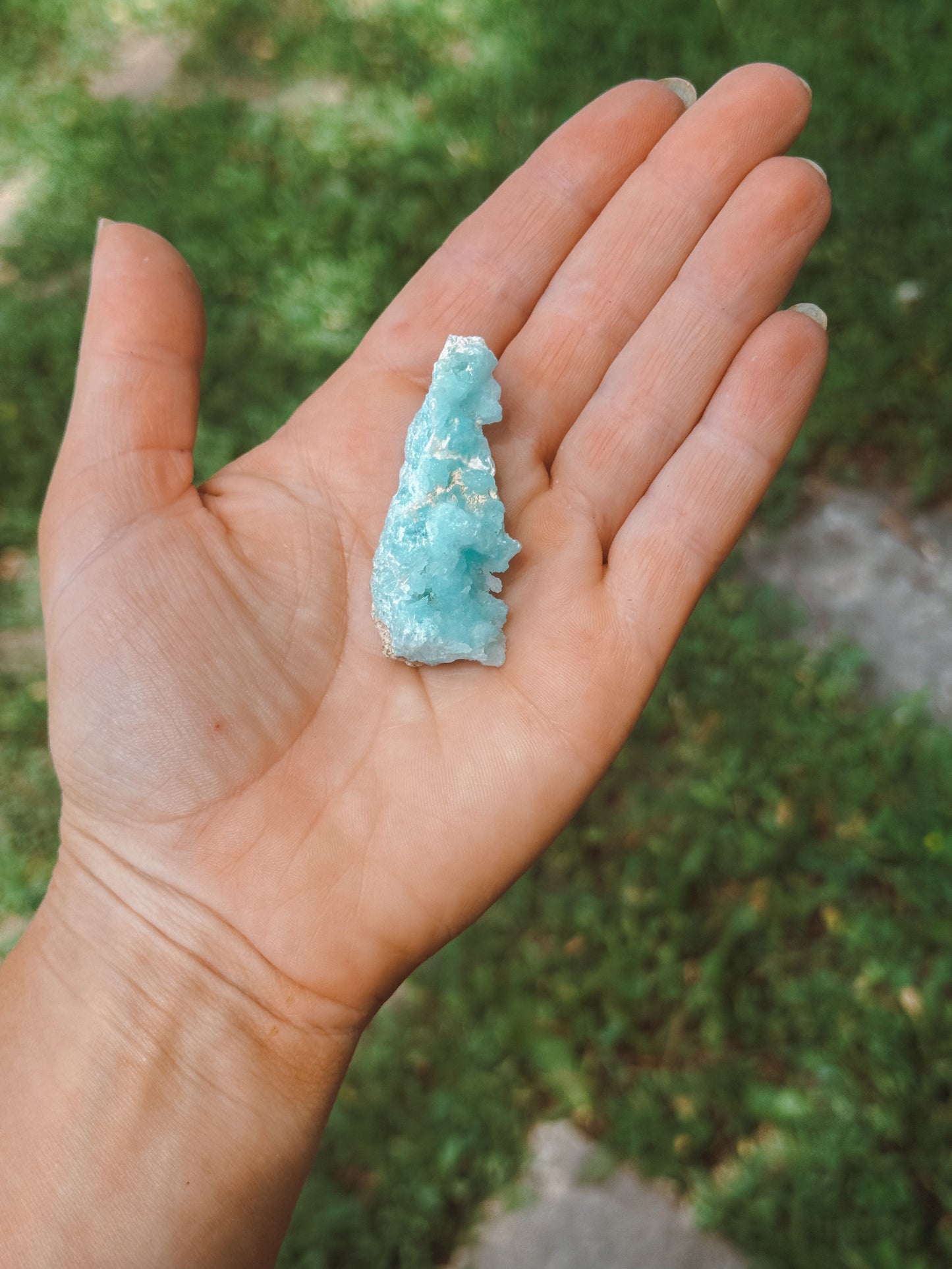 Raw Blue Aragonite from China