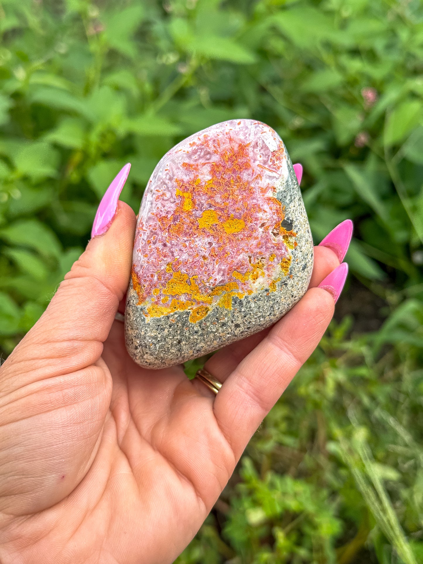 Rare Pink Bumblebee Jasper Freeform | Colorful Collector’s Specimen
