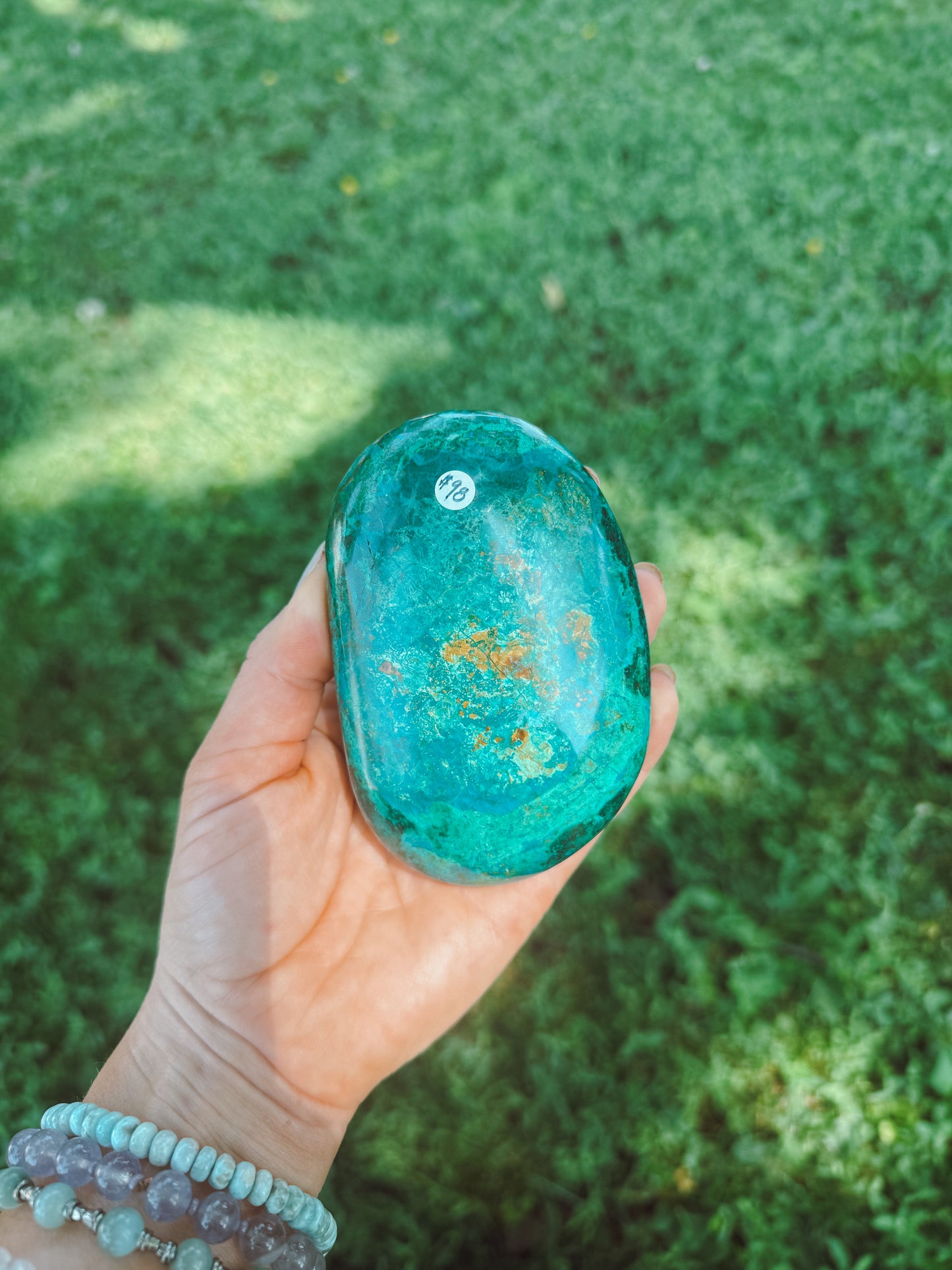 Chrysocolla Palm Stone